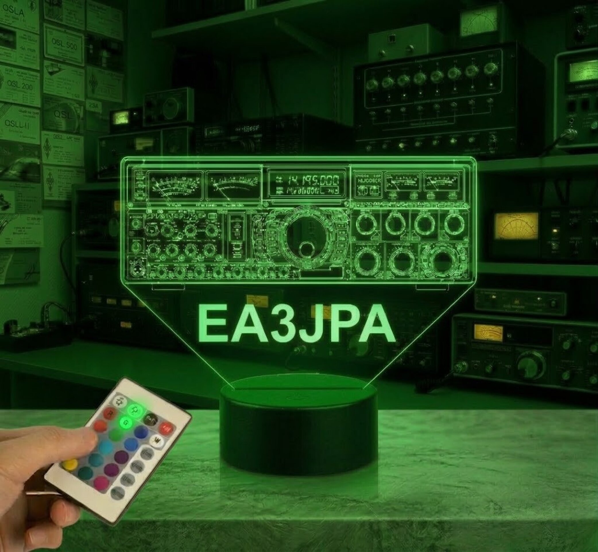 Lampara led Emisora radioaficionado YAESU FT 9000MP, personalizada + indicativo - 5