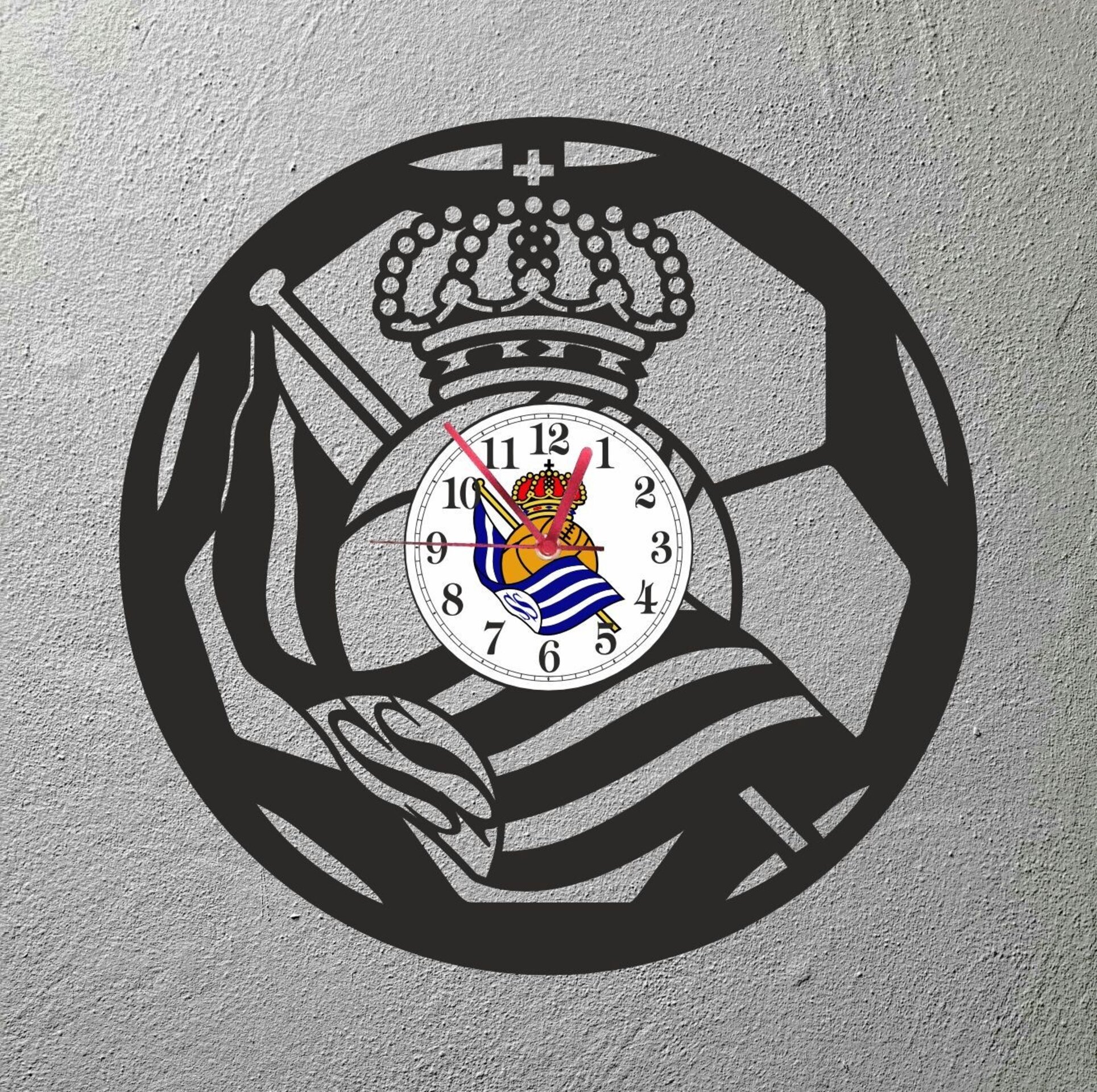 Reloj de metraquilato de fabricación artesanal. Equipo futbol Real Sociedad - 1