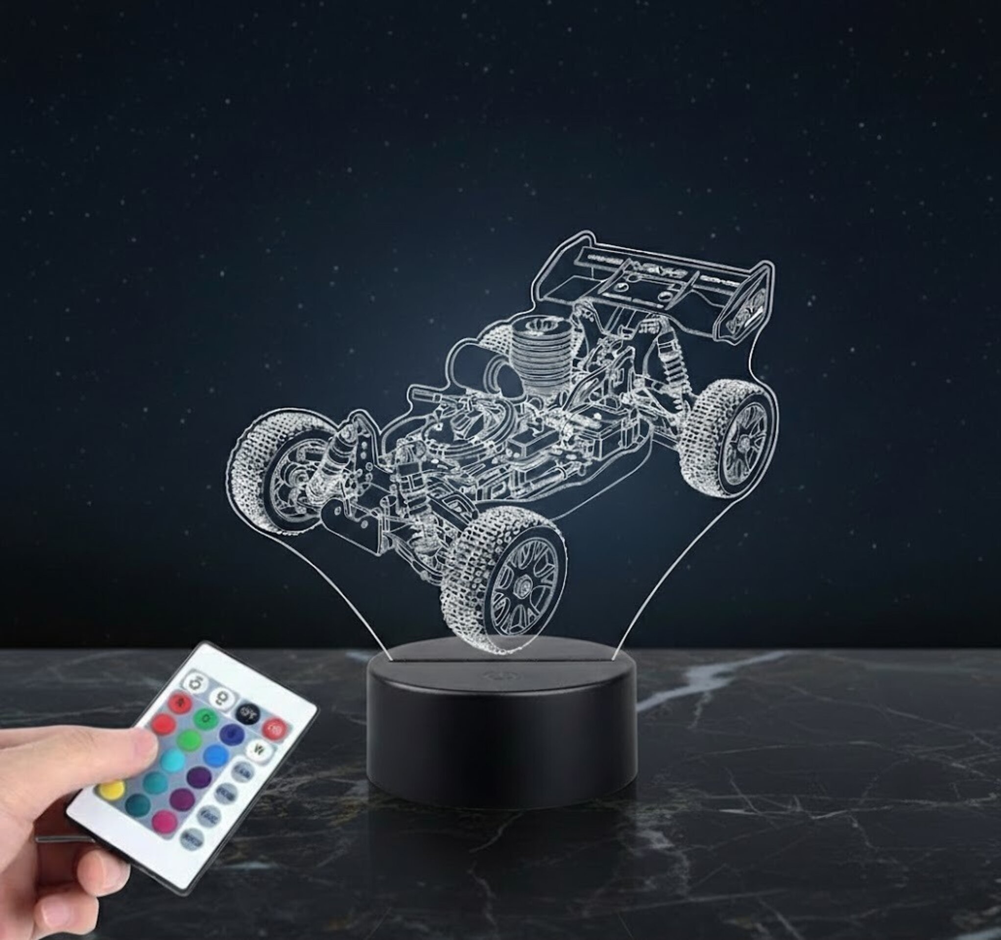 Lámpara LED 3D Nitro rh802 vrx 2 - Luz Buggy RC 1/8 Personalizable - 2