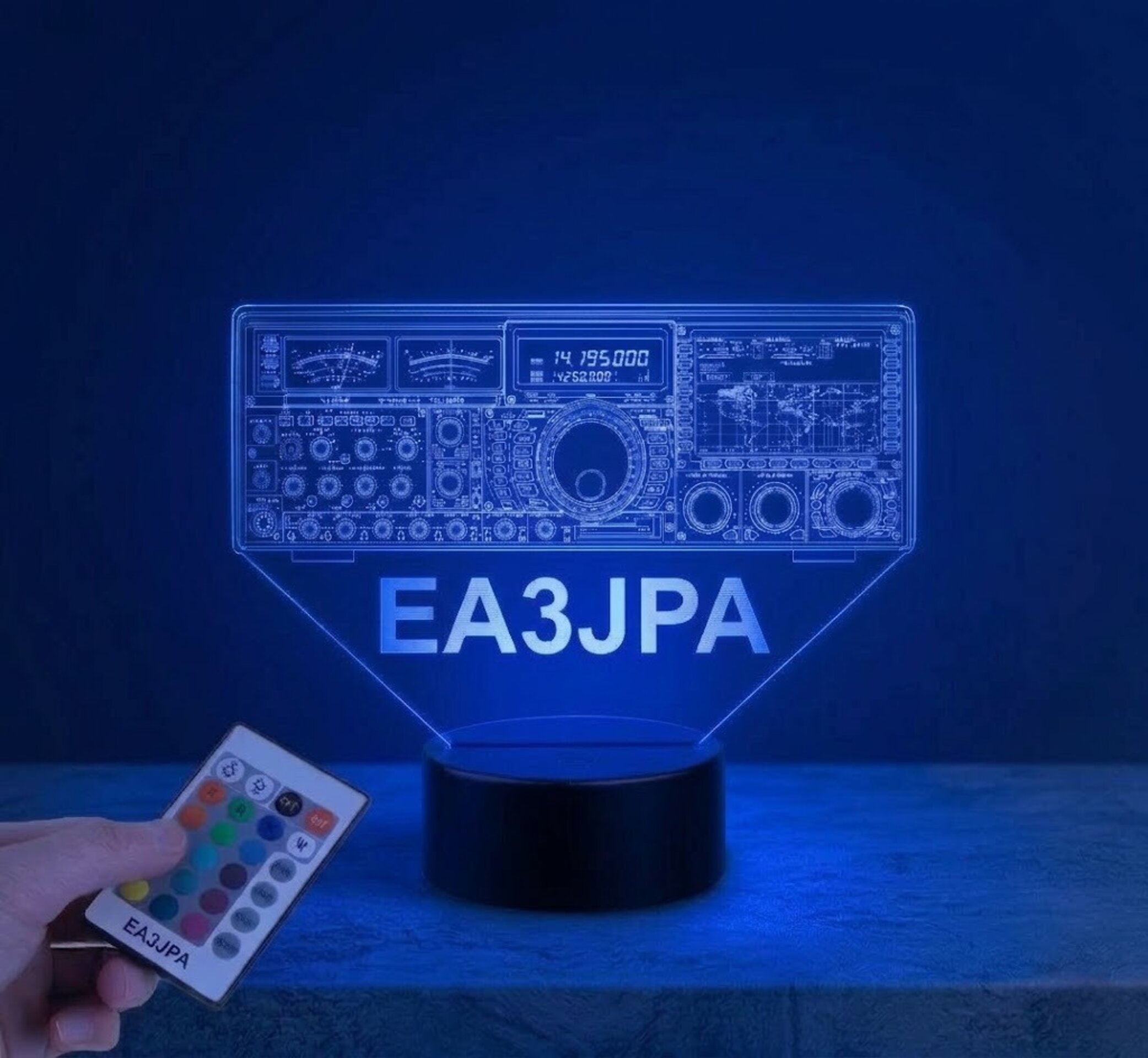 Lampara led Emisora radioaficionado YAESU FT 9000D, personalizada + indicativo - 5