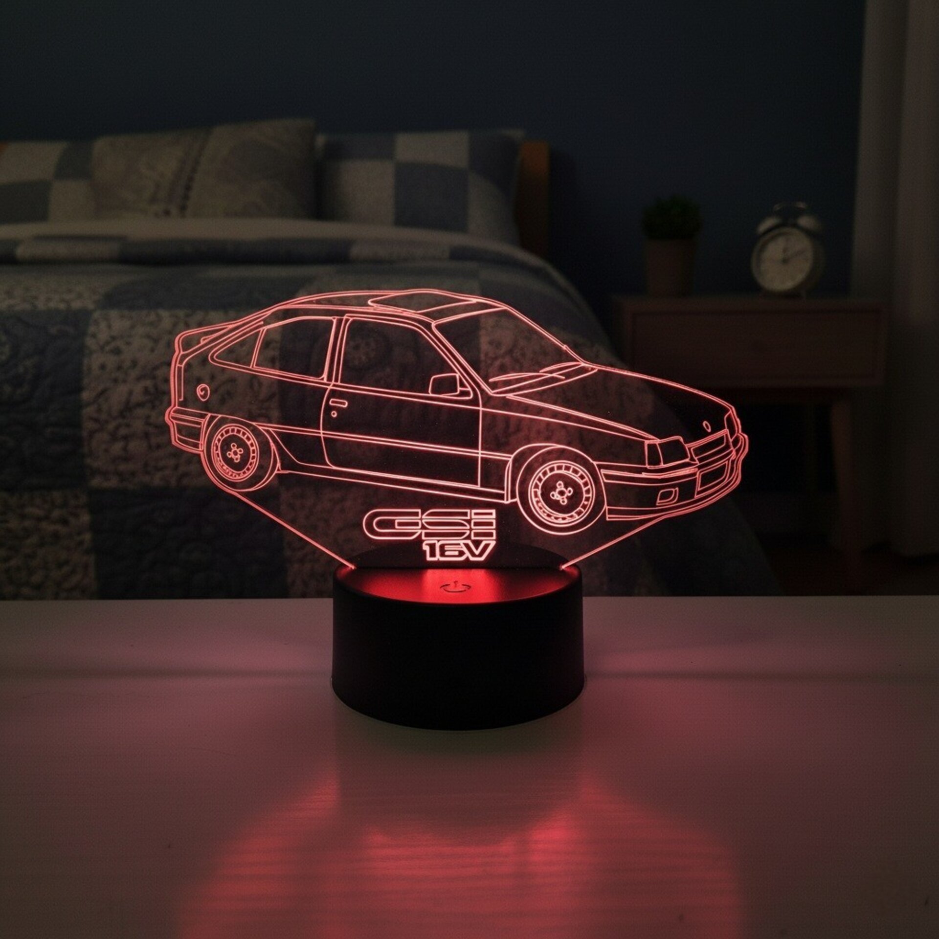 Lampara led 3D coche clasico Opel Kadett GSI 16V. Personalizable - 3