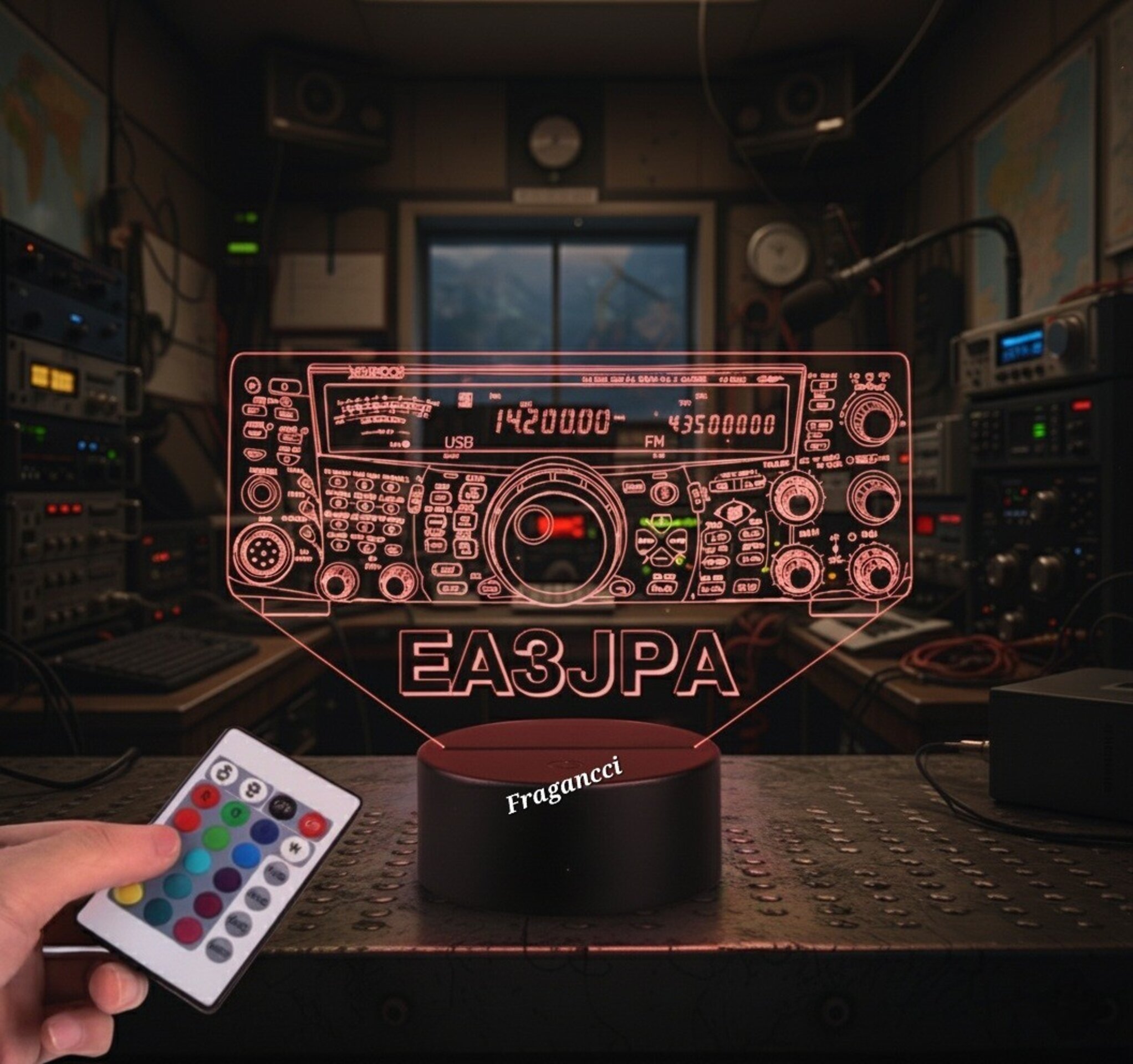 Lampara led Emisora radioaficionado KENWOOD TS-2000 personalizada + indicativo - 4