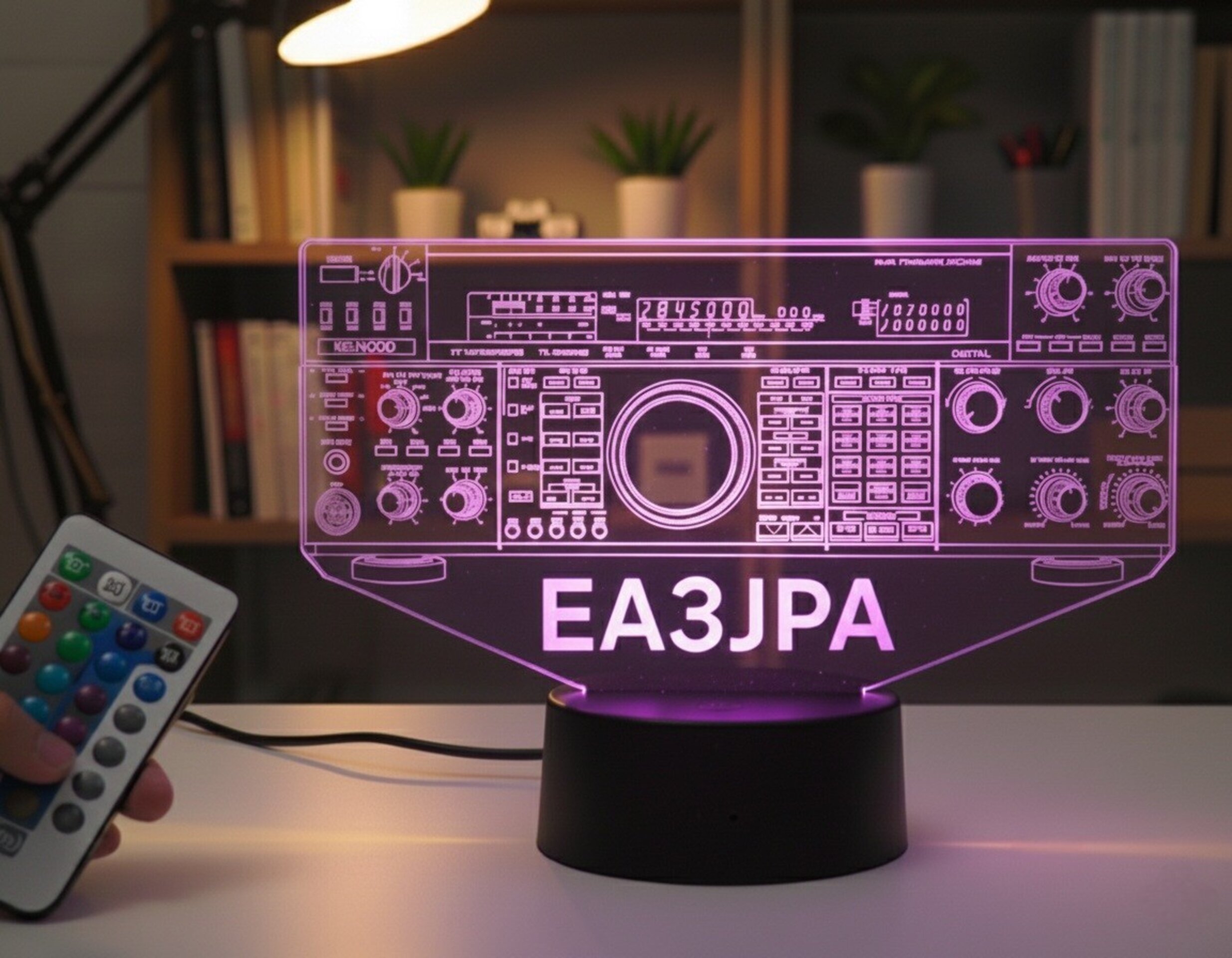 Lampara led Emisora radioaficionado KENWOOD TS-950SDX personalizada + indicativo - 5