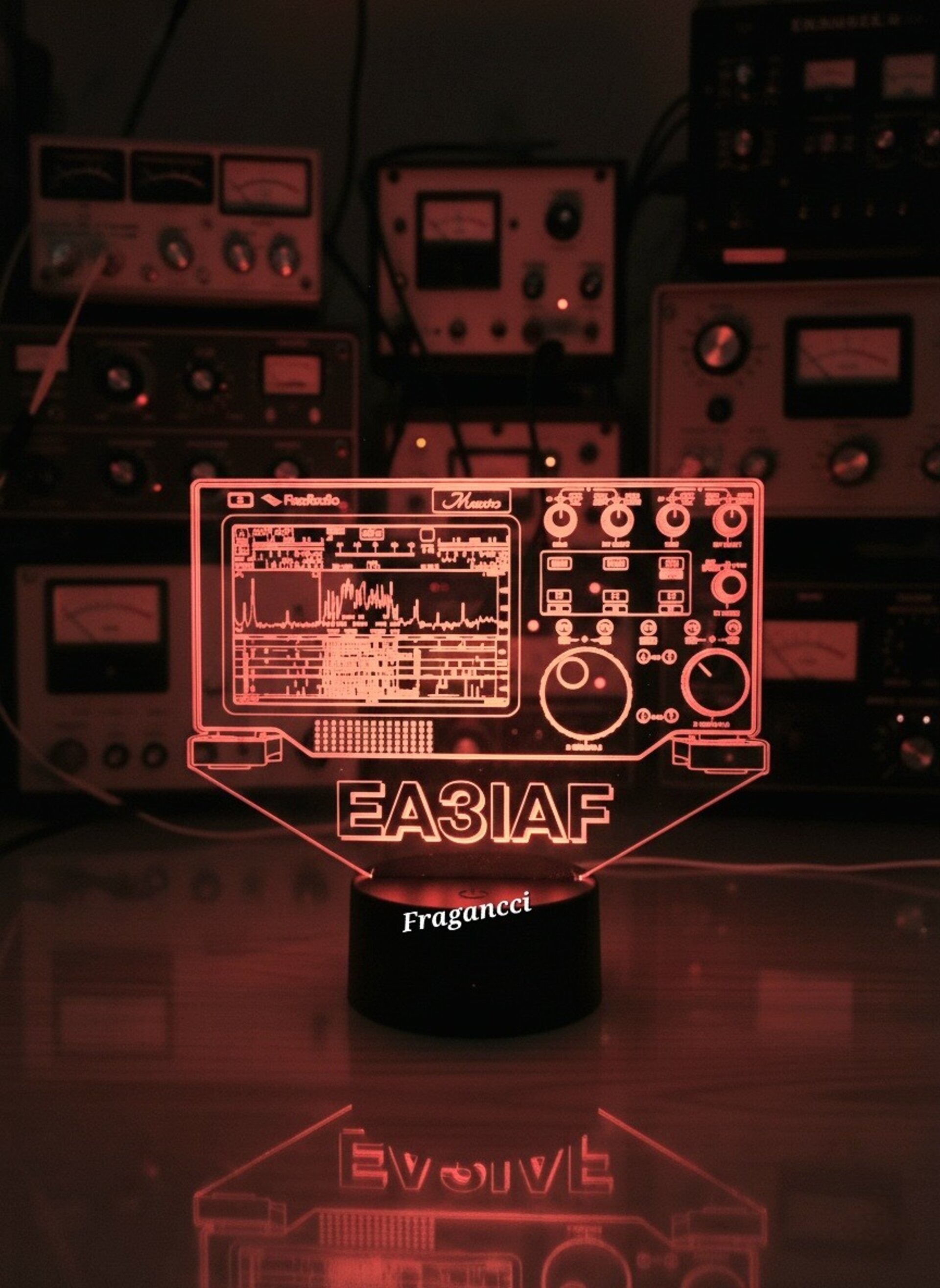 Lampara led Emisora radioaficionado FlexRadio Maestro personalizada + indicativo - 6