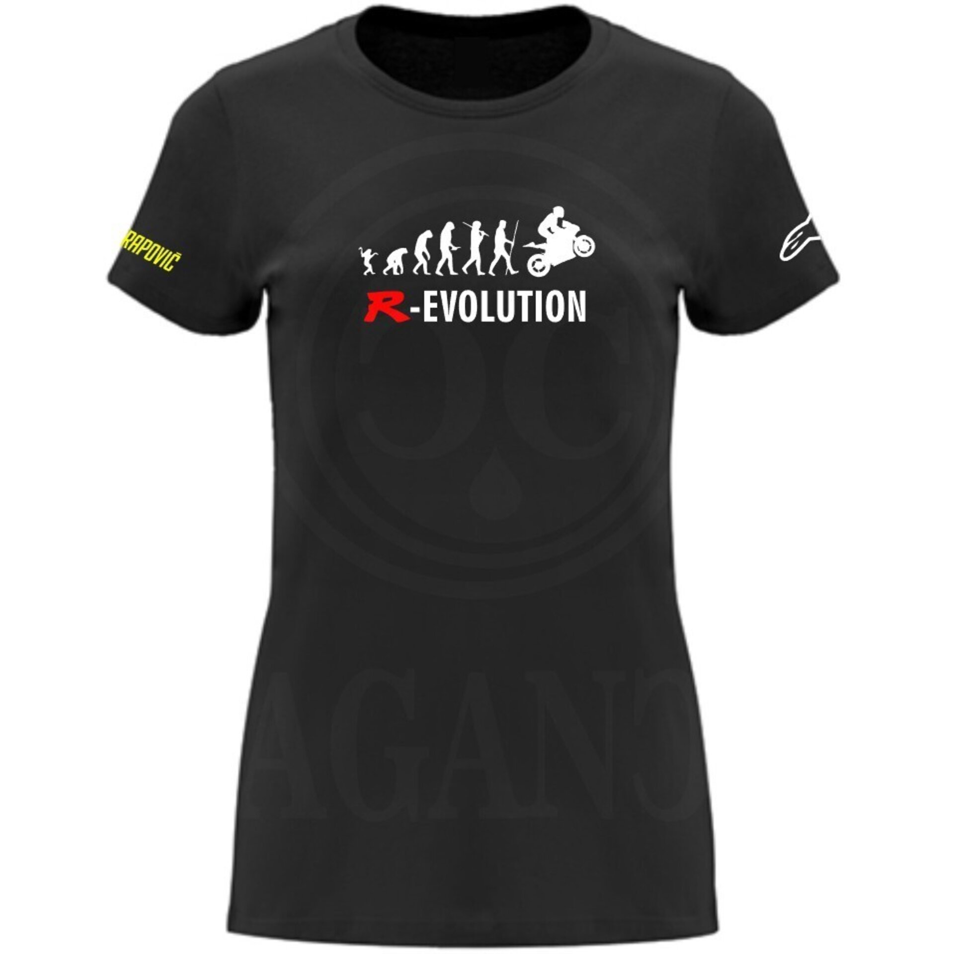 Camiseta negra Revolution, para hombre o mujer, con logos del mundo motor. - 6