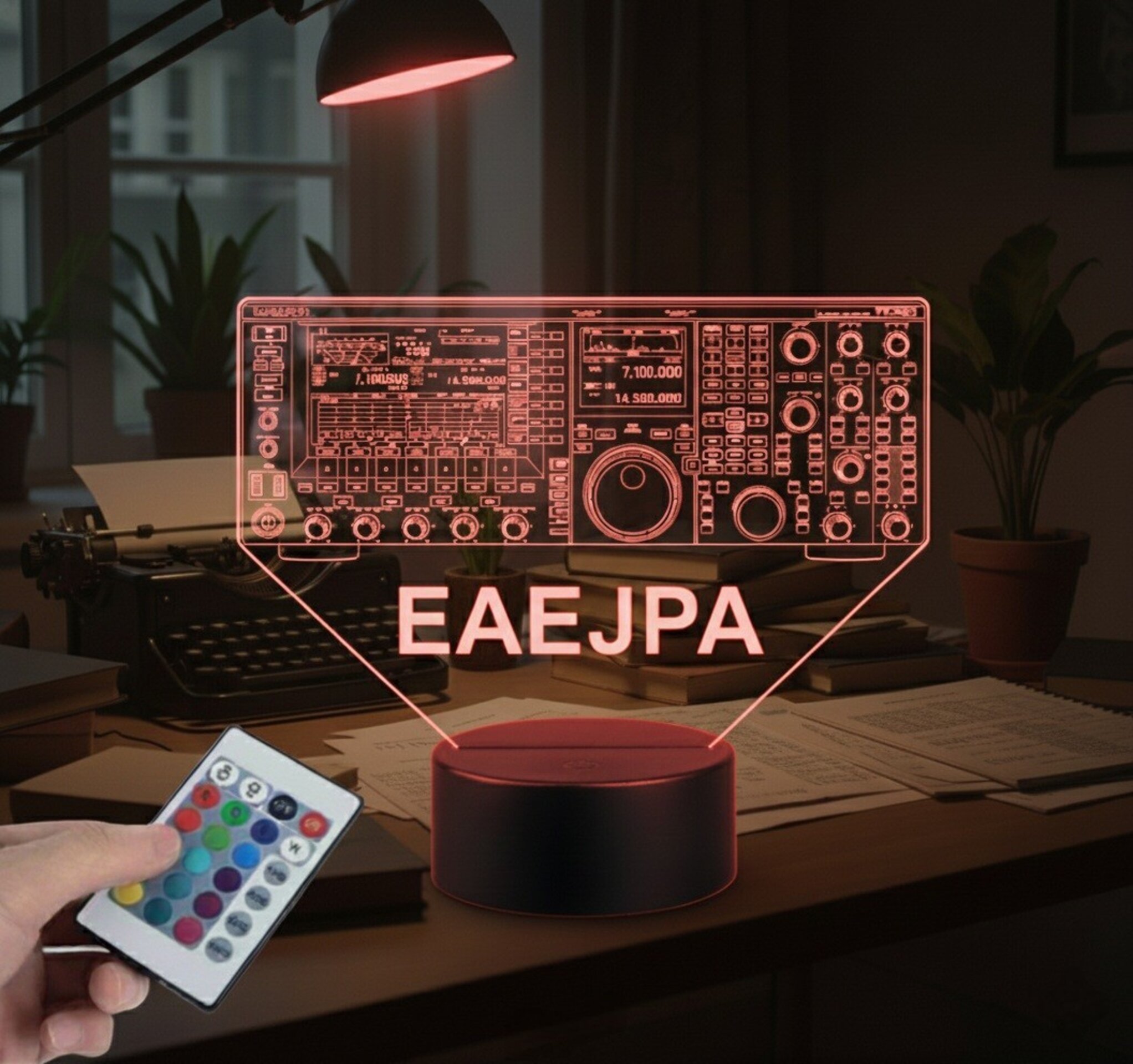 Lampara led Emisora radioaficionado KENWOOD TS-990S personalizada + indicativo - 3