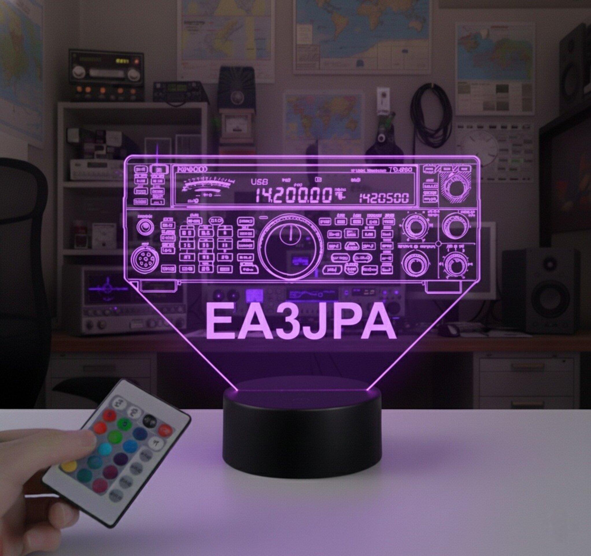 Lampara led Emisora radioaficionado KENWOOD TS-590 personalizada + indicativo - 3