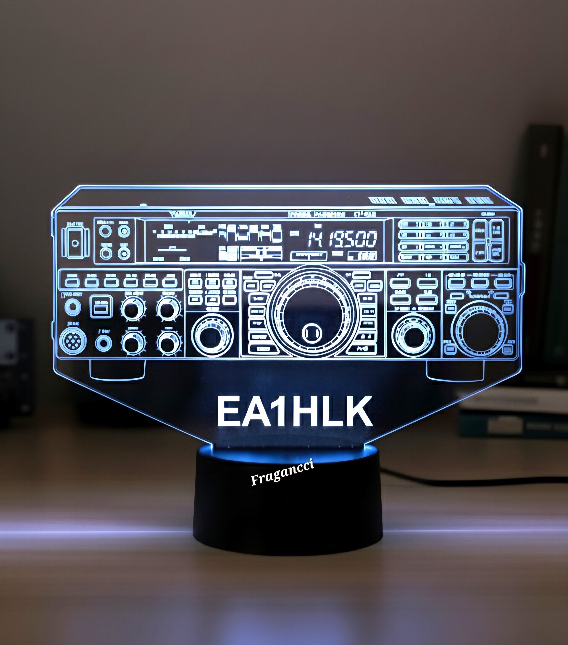 Lampara led Emisora radioaficionado YAESU FT 950 personalizada + indicativo - 5