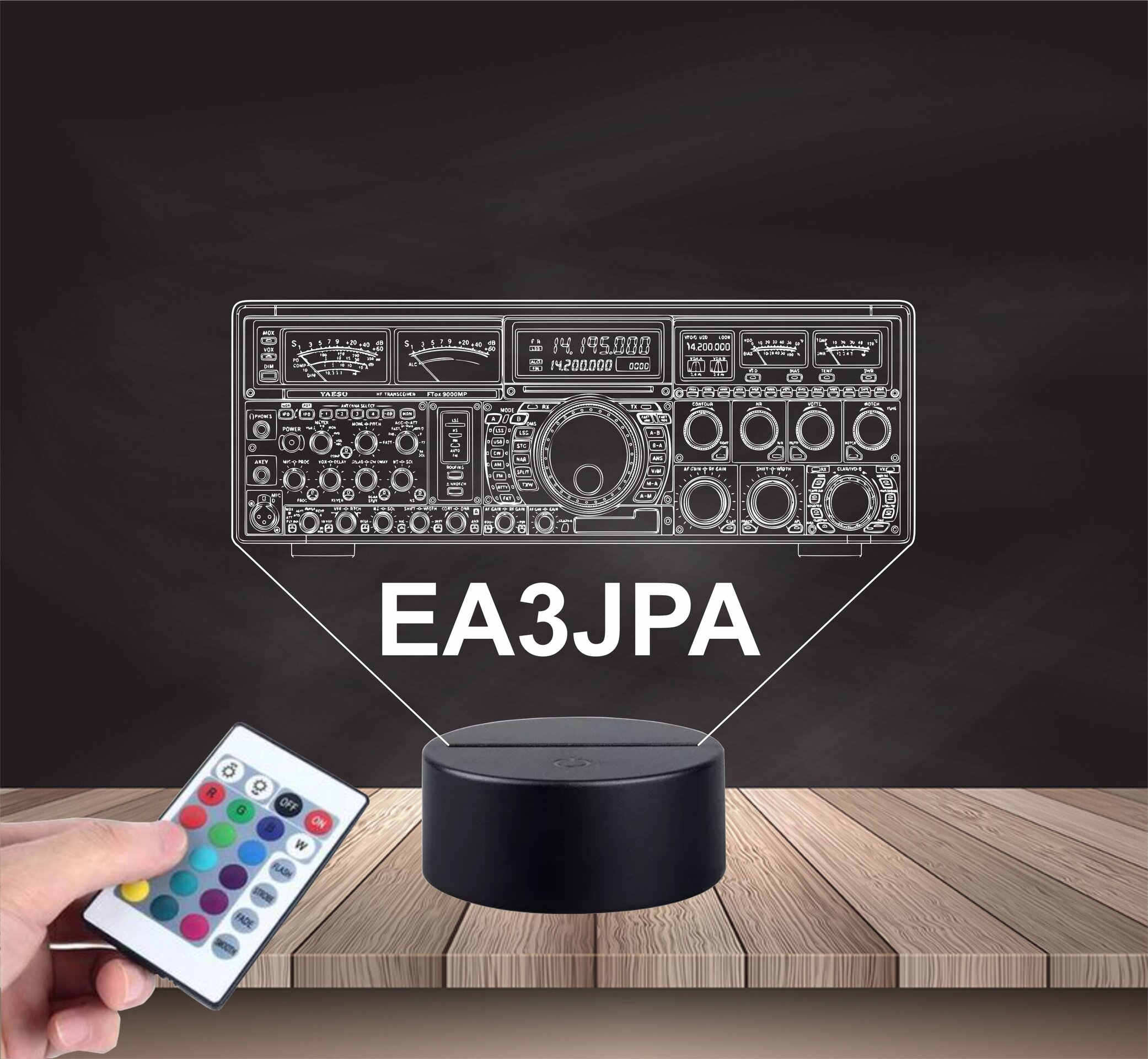 Lampara led Emisora radioaficionado YAESU FT 9000MP, personalizada + indicativo - 7