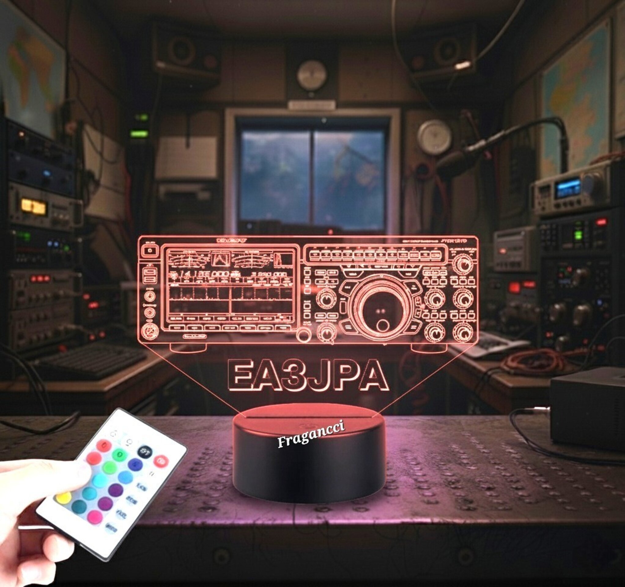 Lampara led Emisora radioaficionado YAESU FTDX 101D personalizada + indicativo - 6