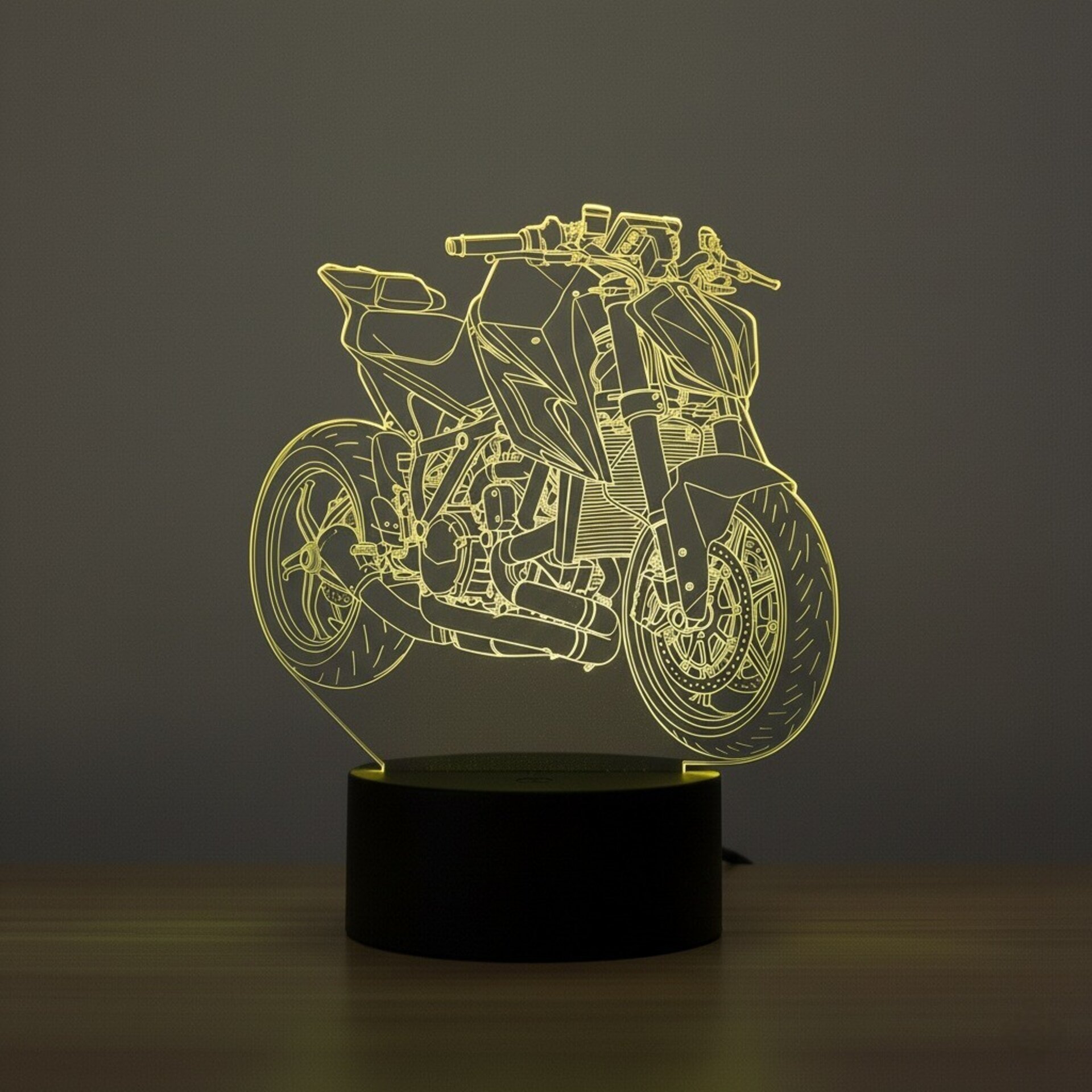 Lampara led 3d Moto Ktm Super Duke 1290. año 2025. personalizable, sobremesa - 7