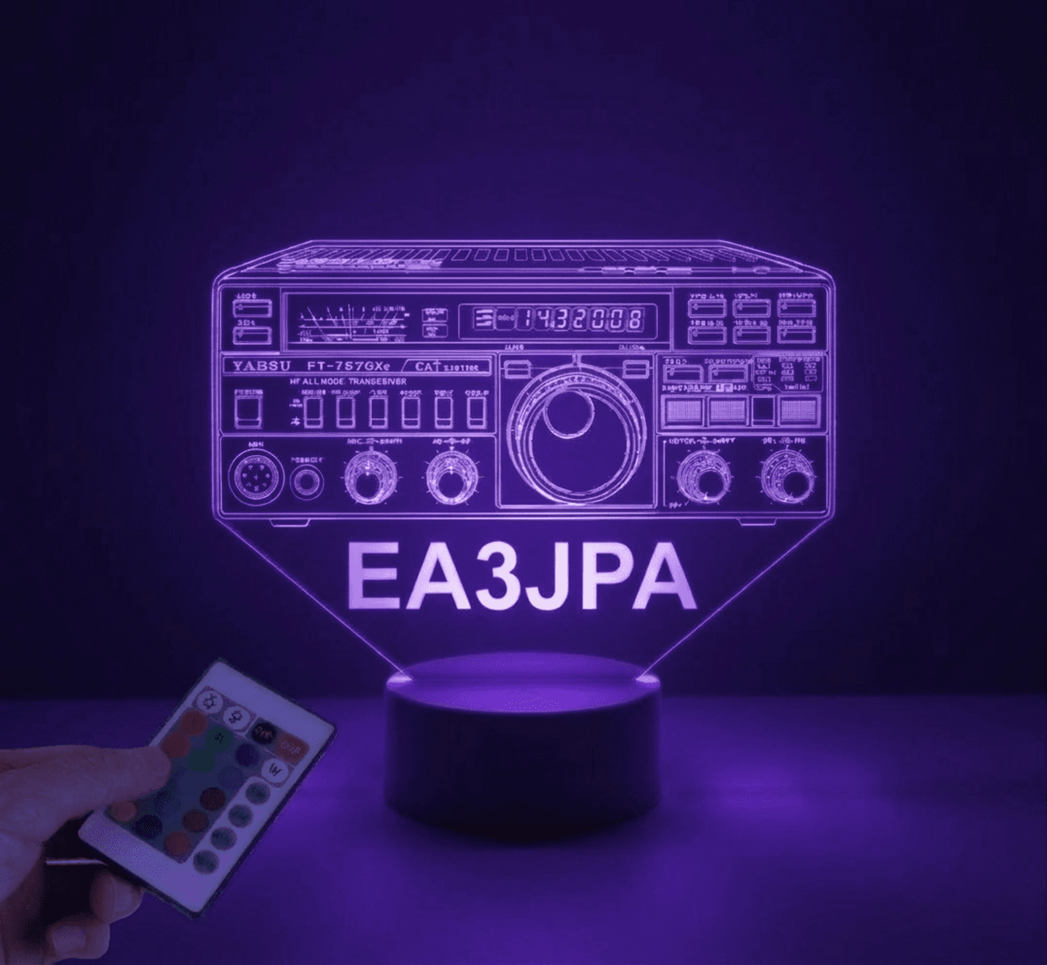 Lampara led Emisora YAESU FT 757 GX II, personalizada + indicativo - 6