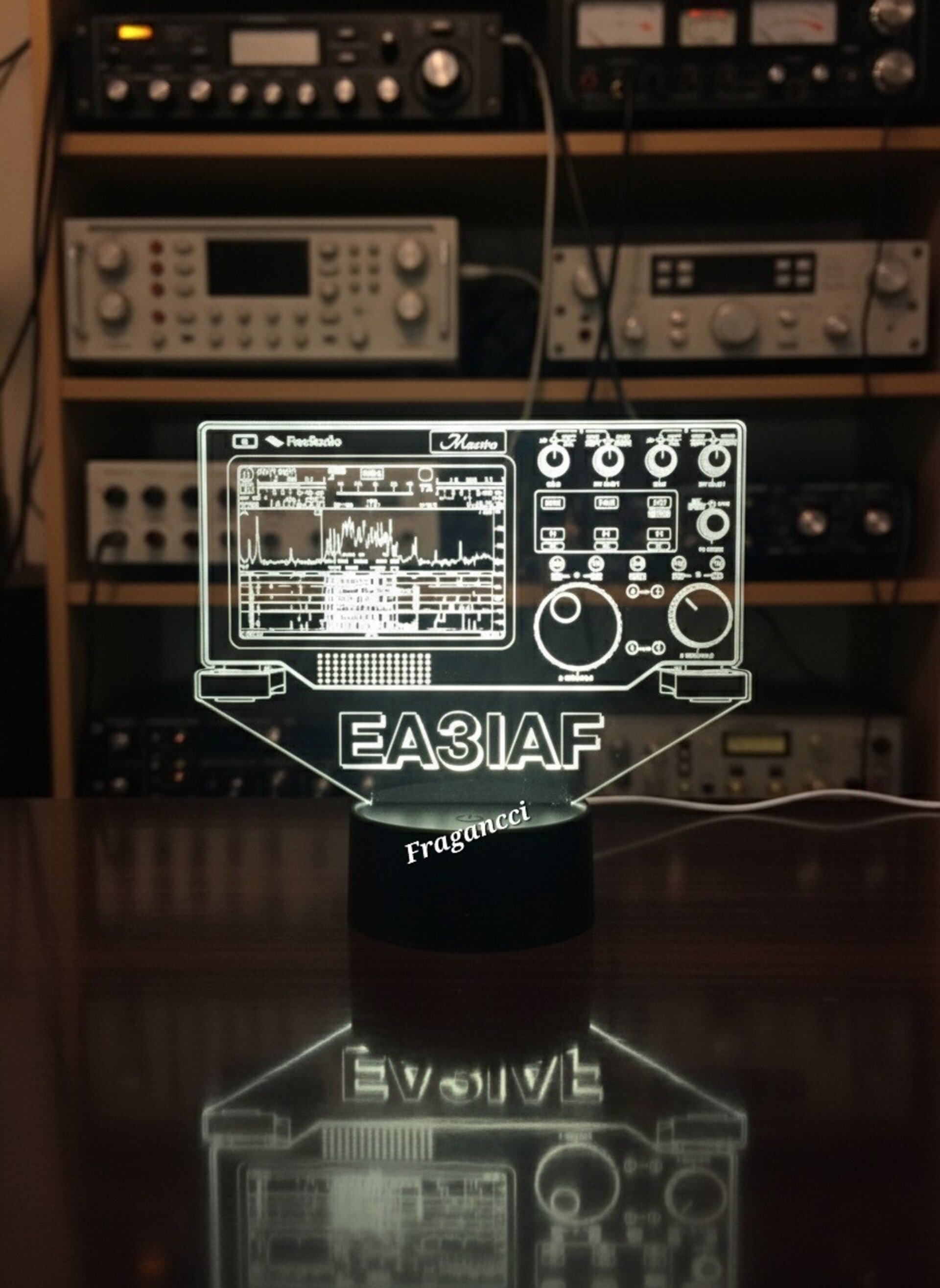 Lampara led Emisora radioaficionado FlexRadio Maestro personalizada + indicativo - 5