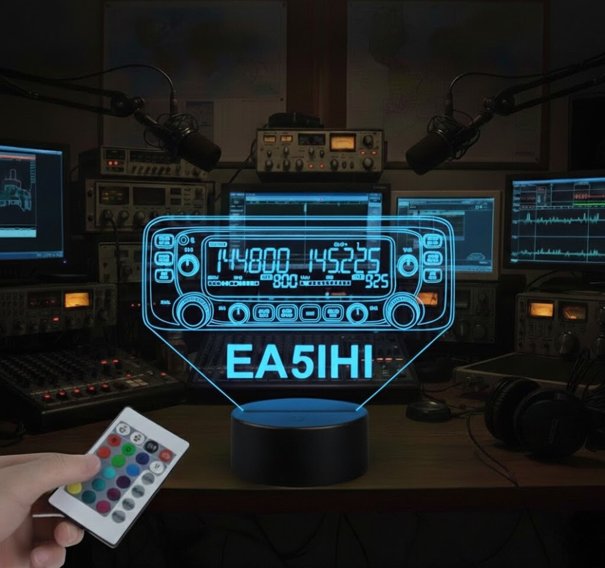 Lampara led Emisora radioaficionado ICOM IC 2730 personalizada indicativo - 2