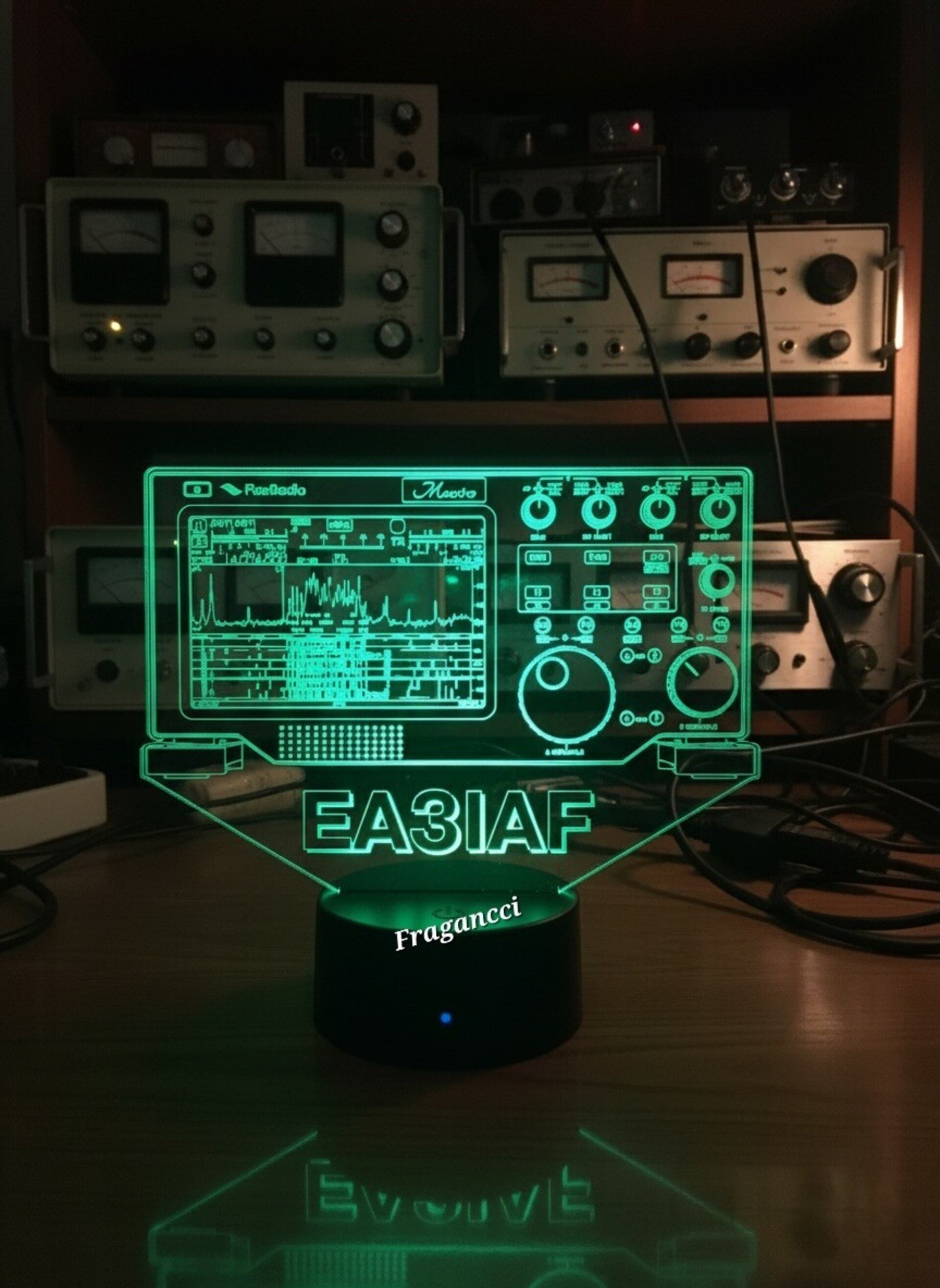 Lampara led Emisora radioaficionado FlexRadio Maestro personalizada + indicativo - 4