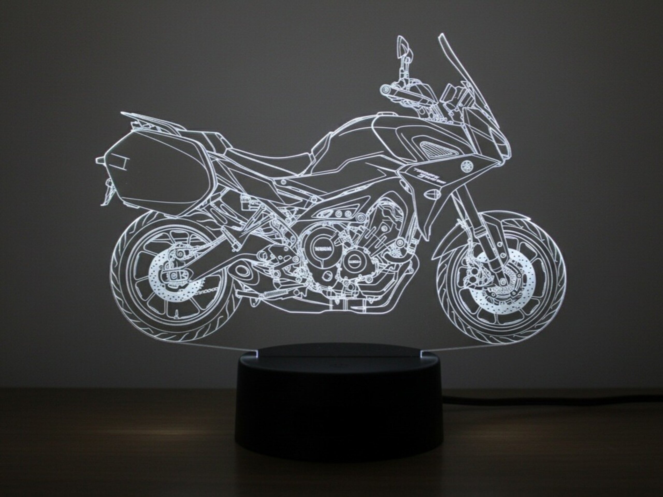 Lampara led 3d Moto Yamaha Tracer 900 GT año 2023 personalizable, sobremesa - 5