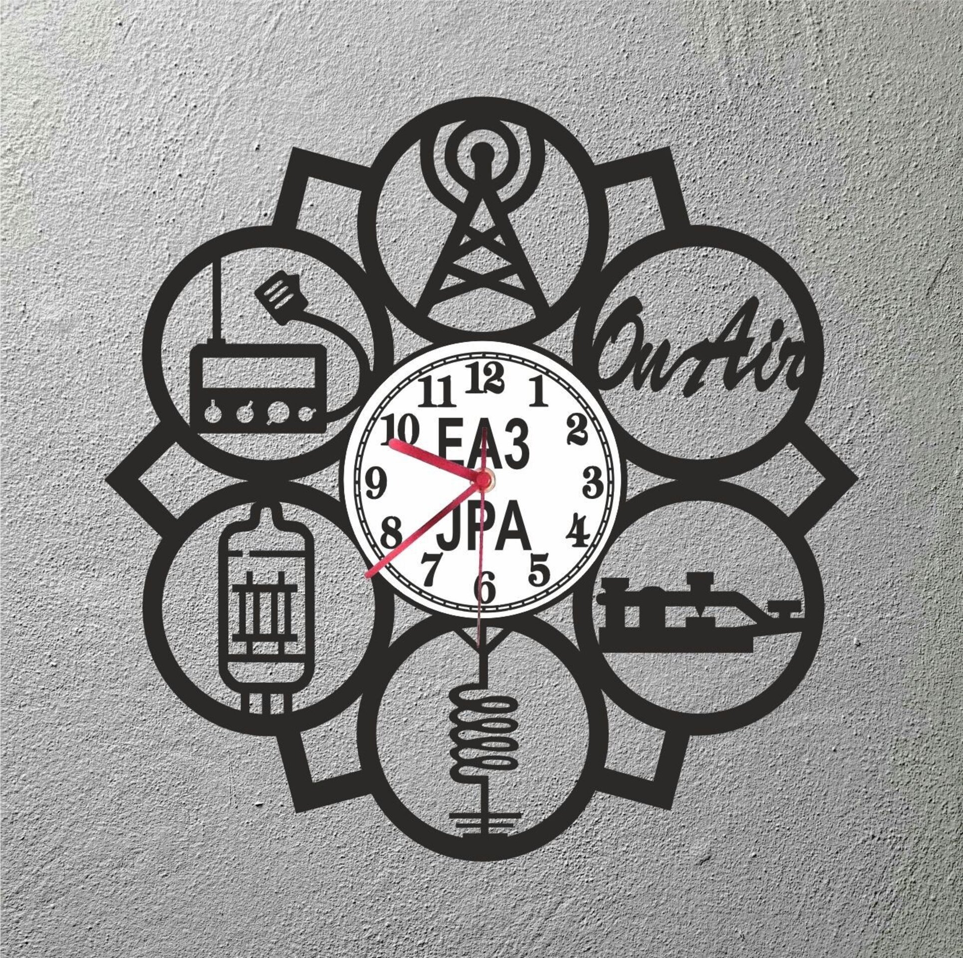 Reloj pared para radioaficionado + indicativo personalizado, Emisoras - 3