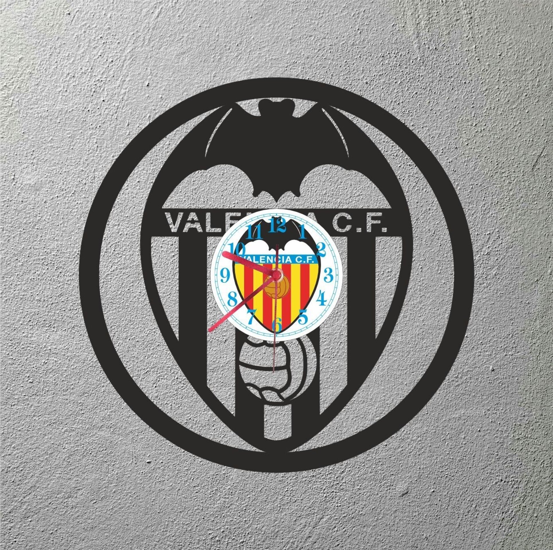 Reloj de metraquilato de fabricación artesanal. Equipo futbol Valencia FC - 1