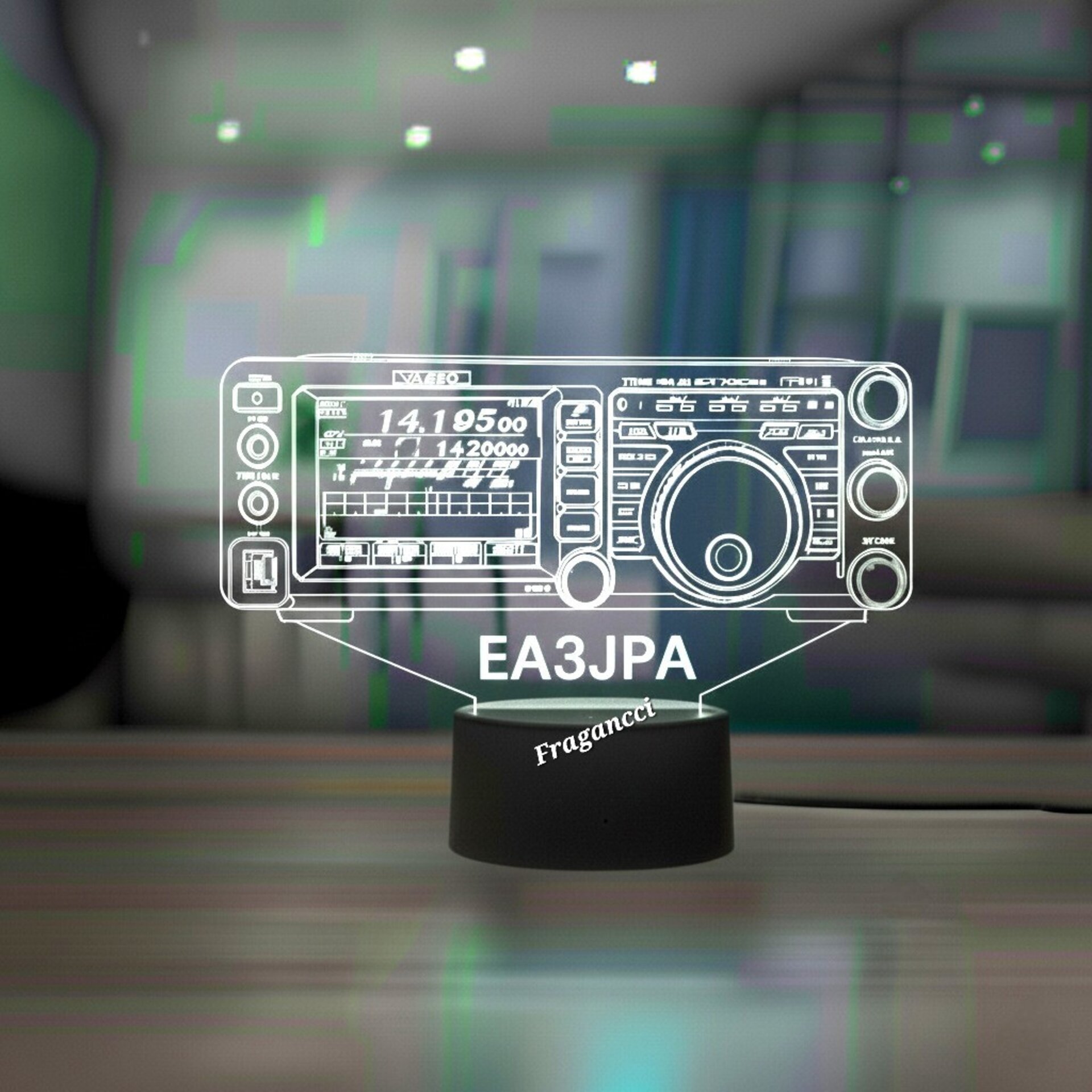 Lampara led Emisora radioaficionado YAESU FT 991 A personalizada + indicativo - 6