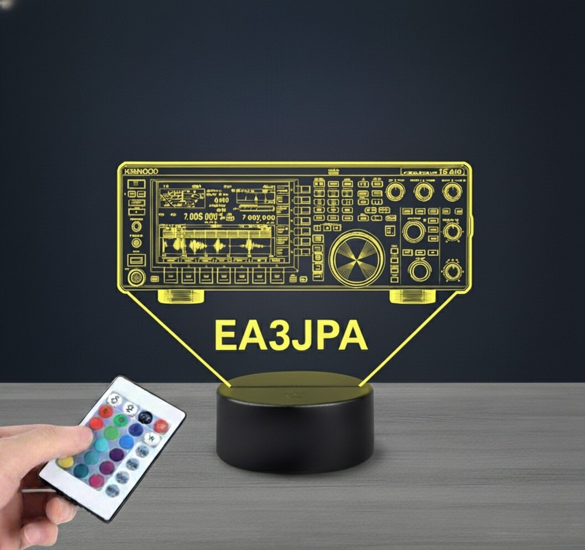 Lampara led Emisora radioaficionado KENWOOD TS-890 personalizada + indicativo - 1