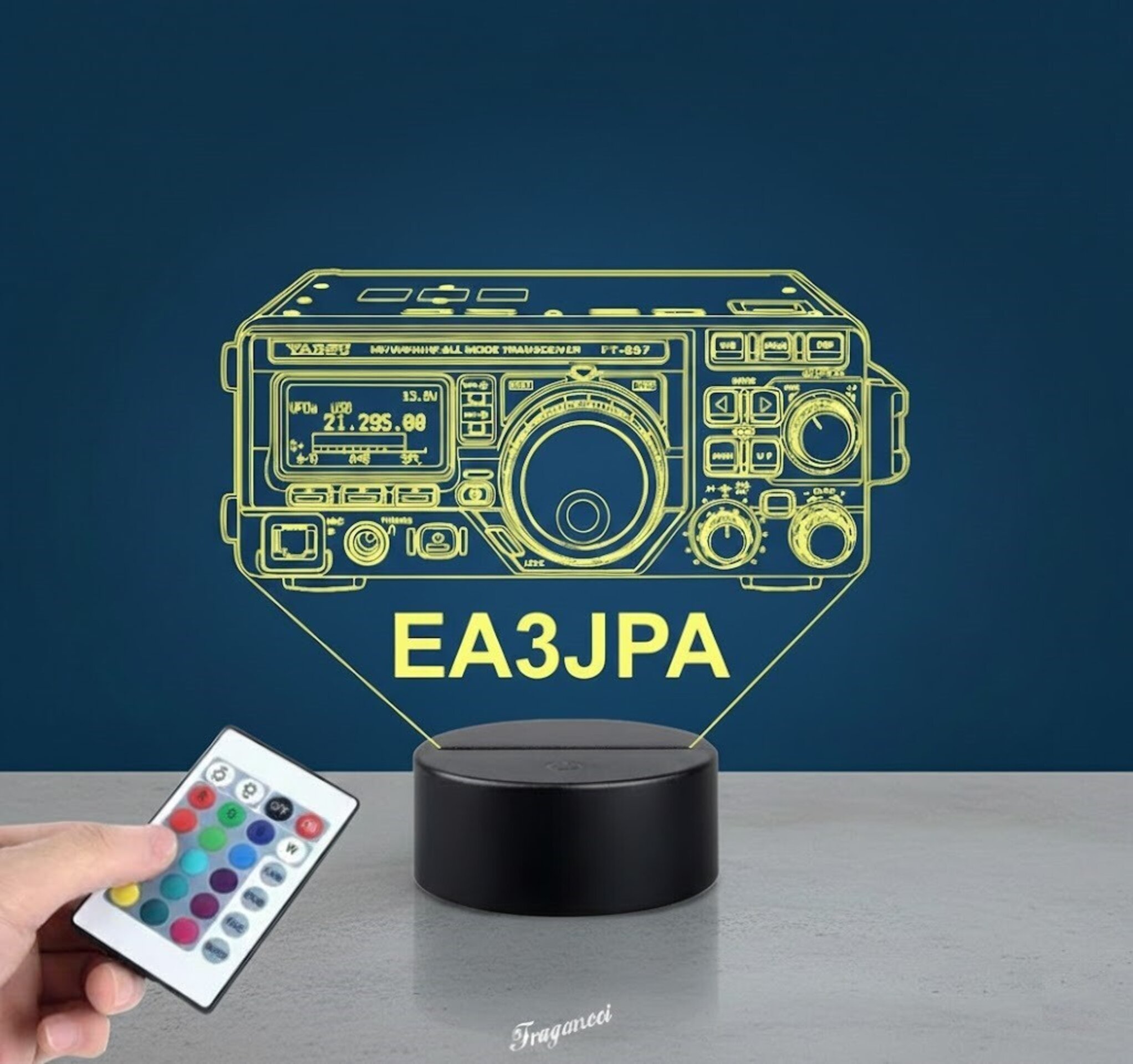 Lampara led Emisora radioaficionado YAESU FT 897, personalizada + indicativo - 3