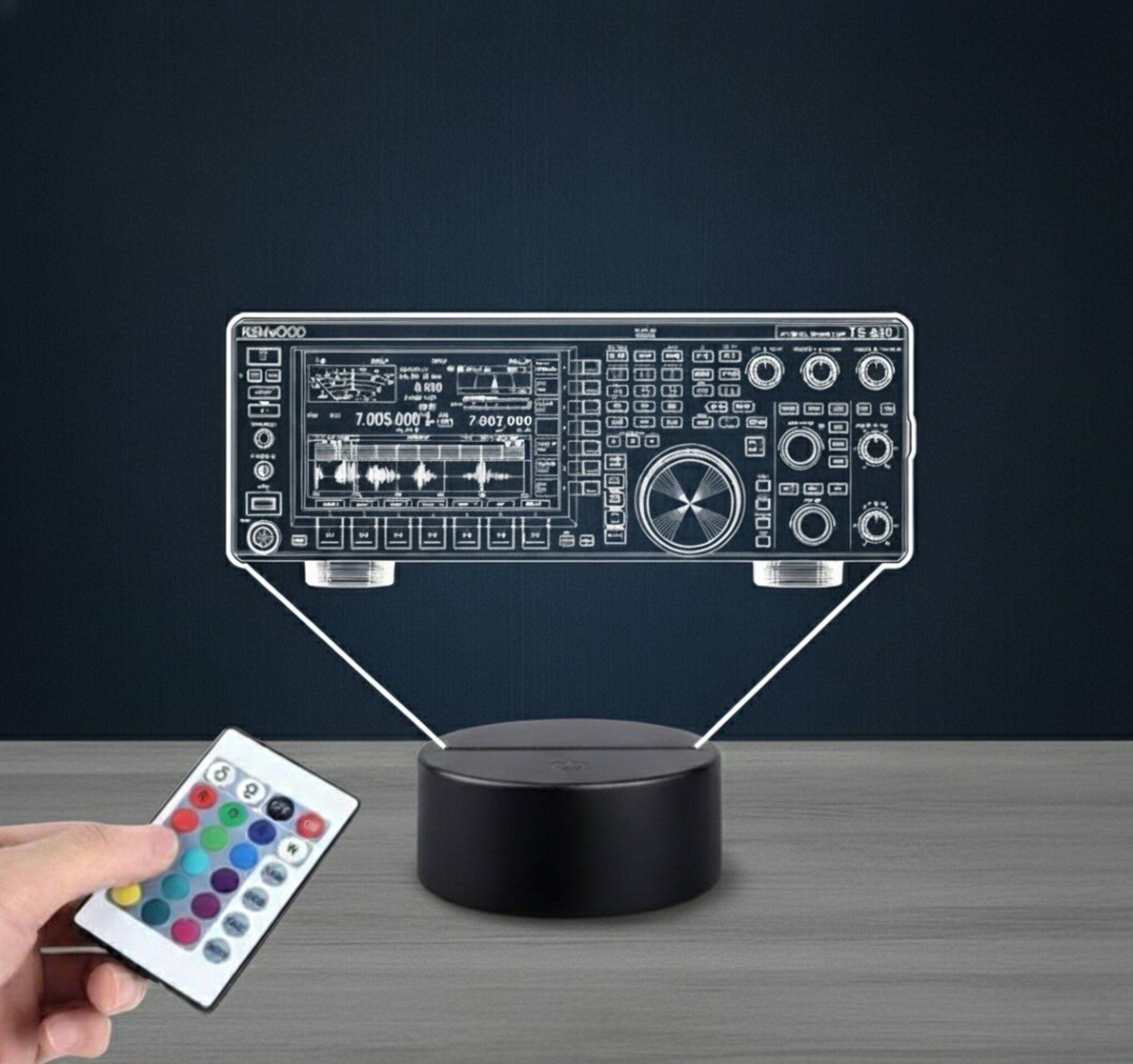 Lampara led Emisora radioaficionado KENWOOD TS-890 personalizada + indicativo - 7