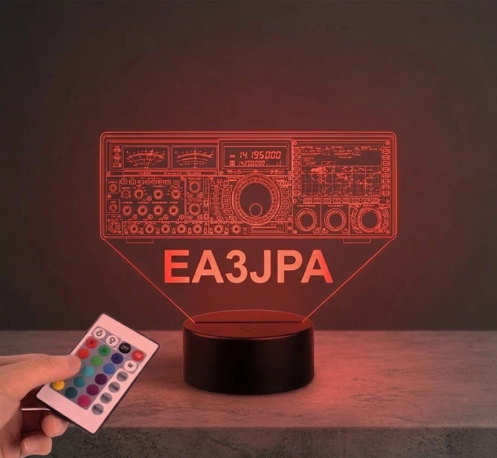 Lampara led Emisora radioaficionado YAESU FT 9000D, personalizada + indicativo - 4