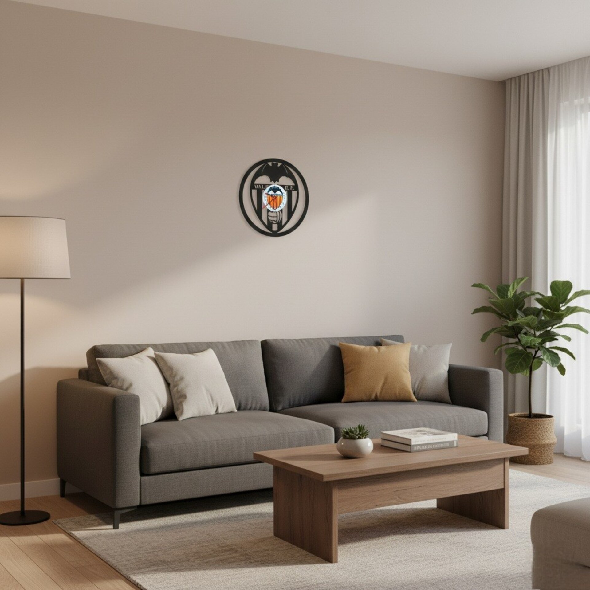 Reloj de metraquilato de fabricación artesanal. Equipo futbol Valencia FC - 2