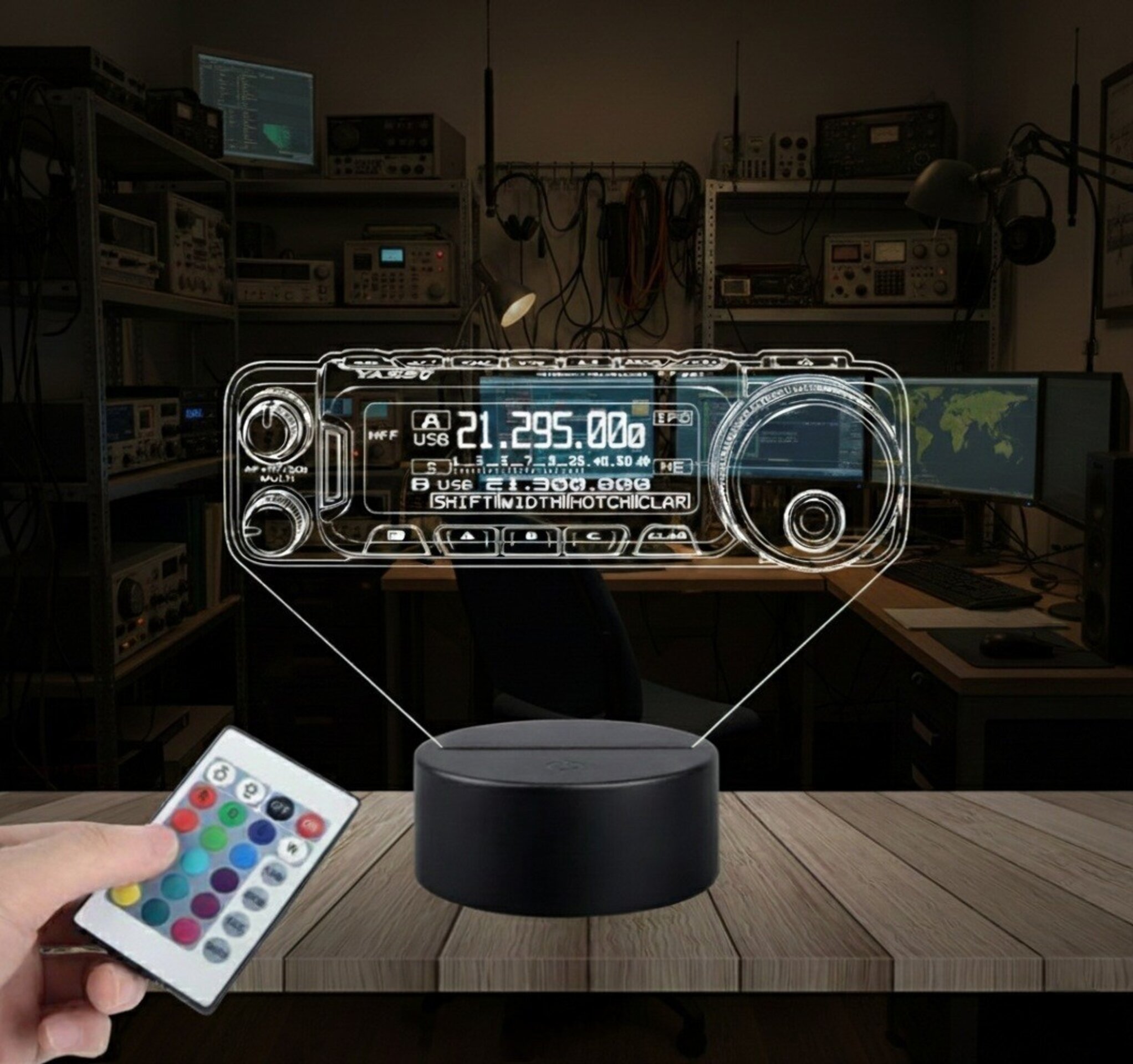 Lampara led Emisora radioaficionado YAESU FT 891 personalizada + indicativo - 7