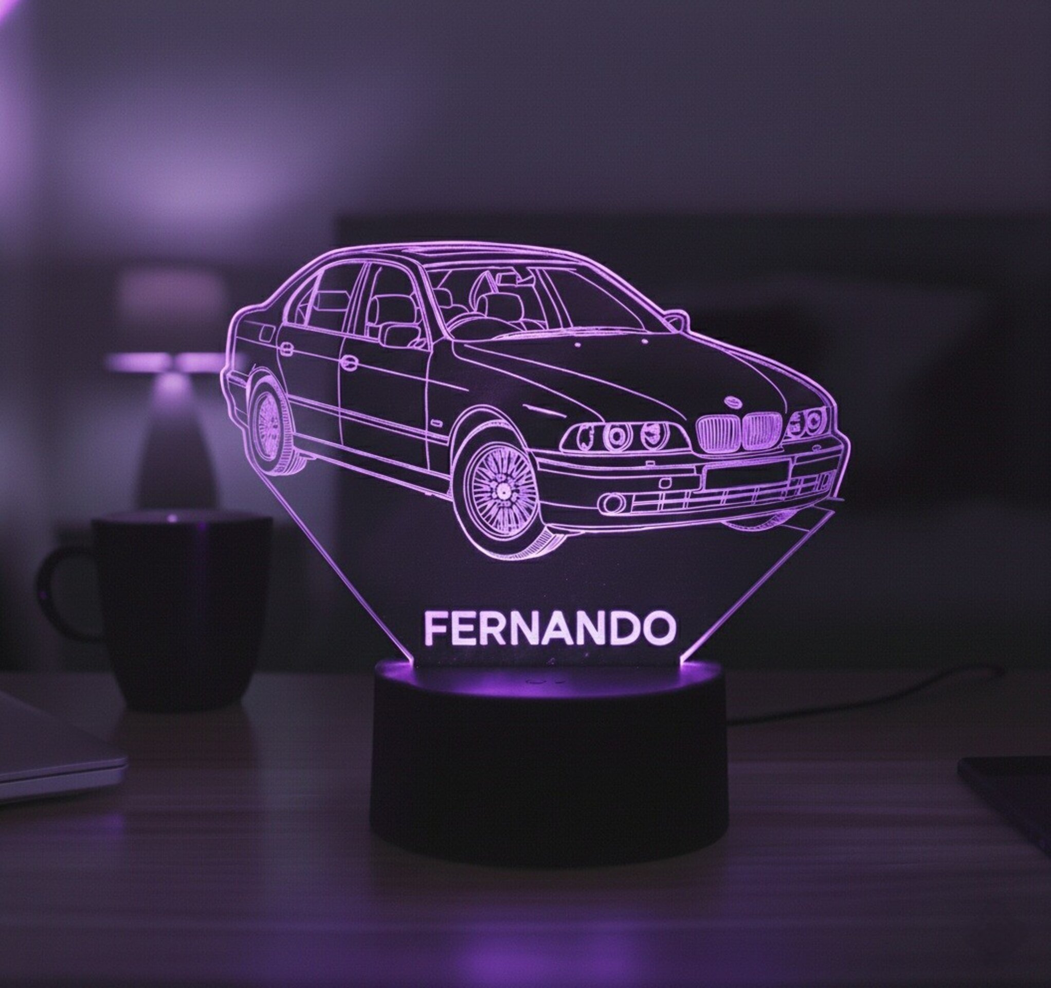 Lampara led 3D coche Bmw E39. Personalizable - 2