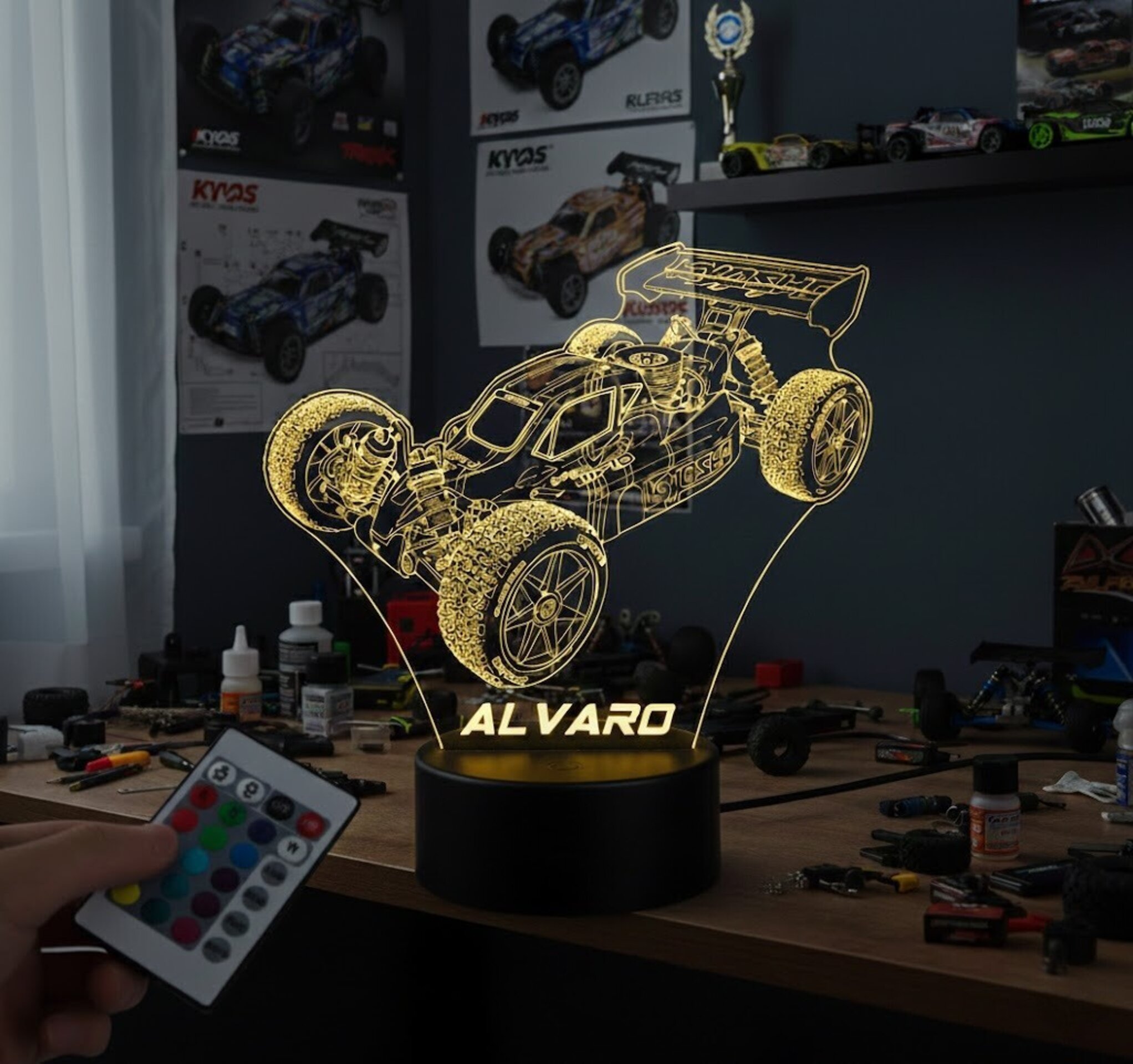 Lámpara LED 3D Kyosho Inferno MP10 - Luz Buggy RC 1/8 Personalizable - 7