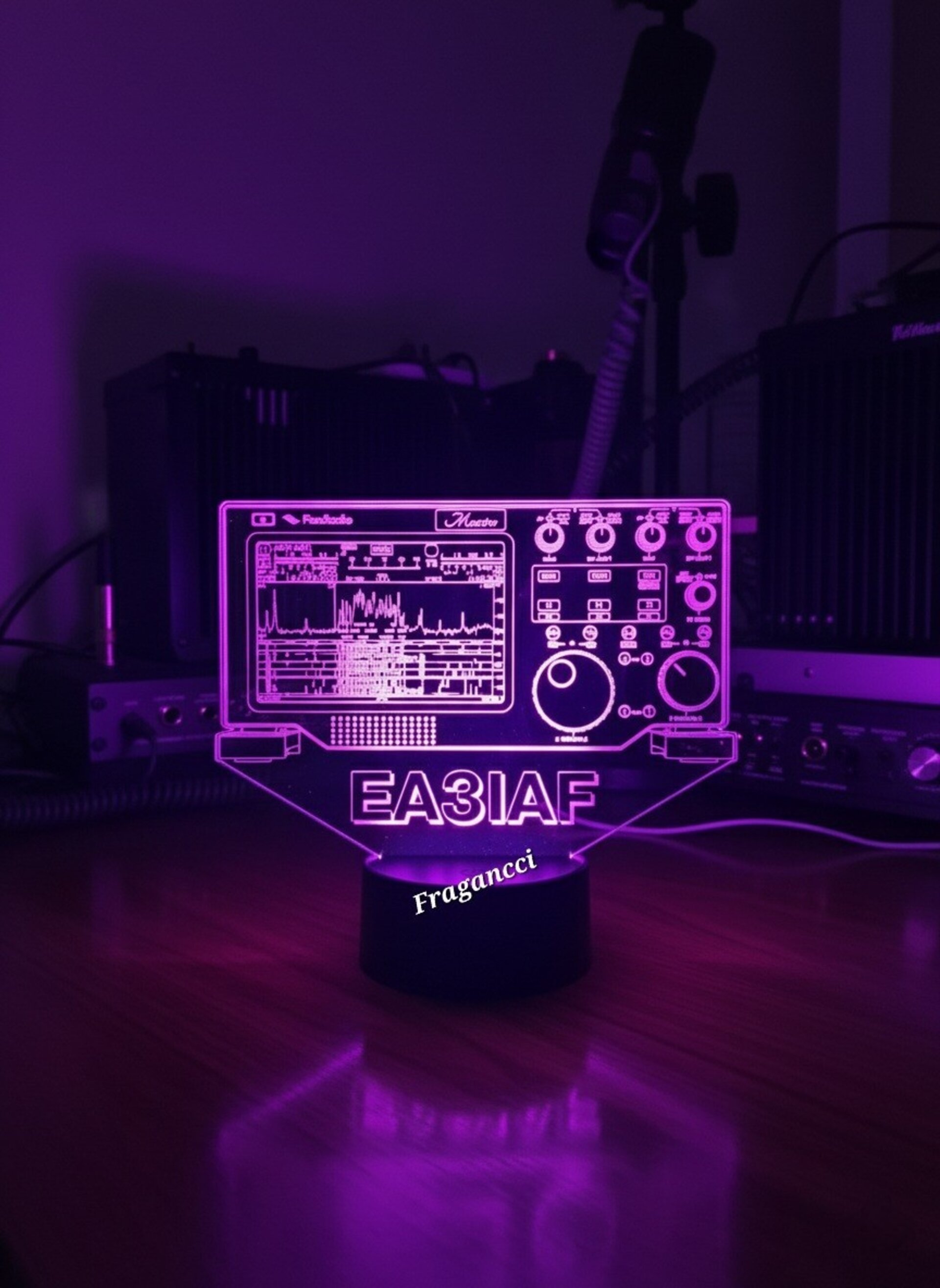 Lampara led Emisora radioaficionado FlexRadio Maestro personalizada + indicativo - 7