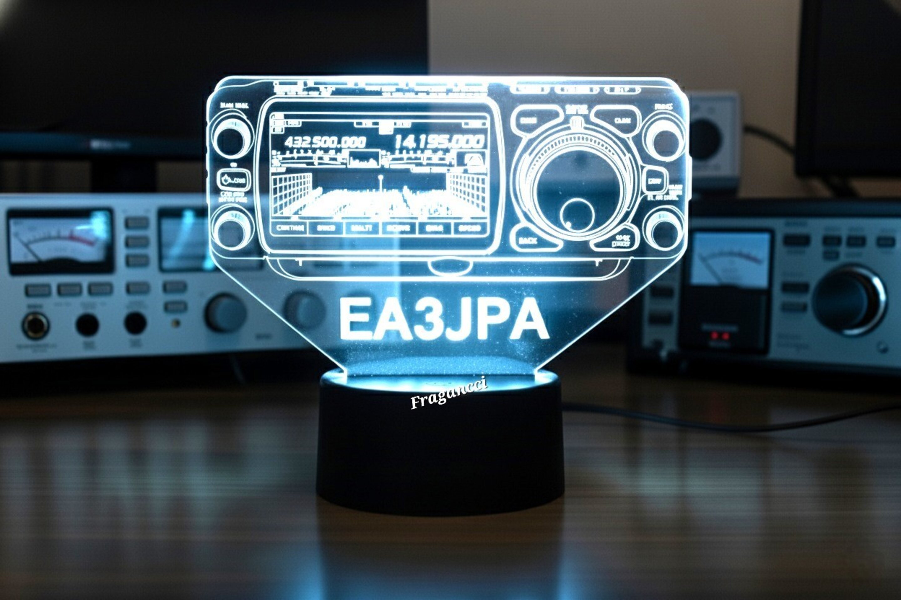 Lampara led Emisora radioaficionado YAESU FTx 1 personalizada + indicativo - 2