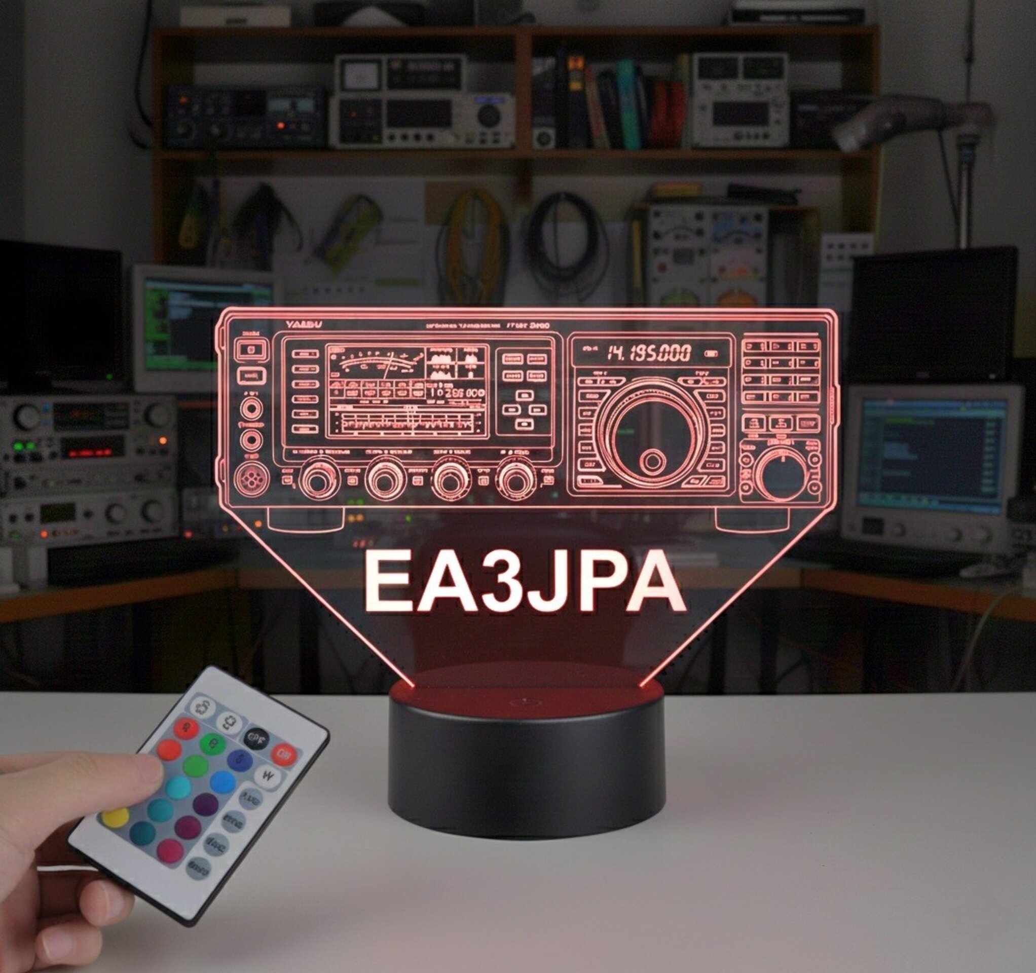 Lampara led Emisora radioaficionado YAESU FT DX 3000, personalizada + indicativo - 3
