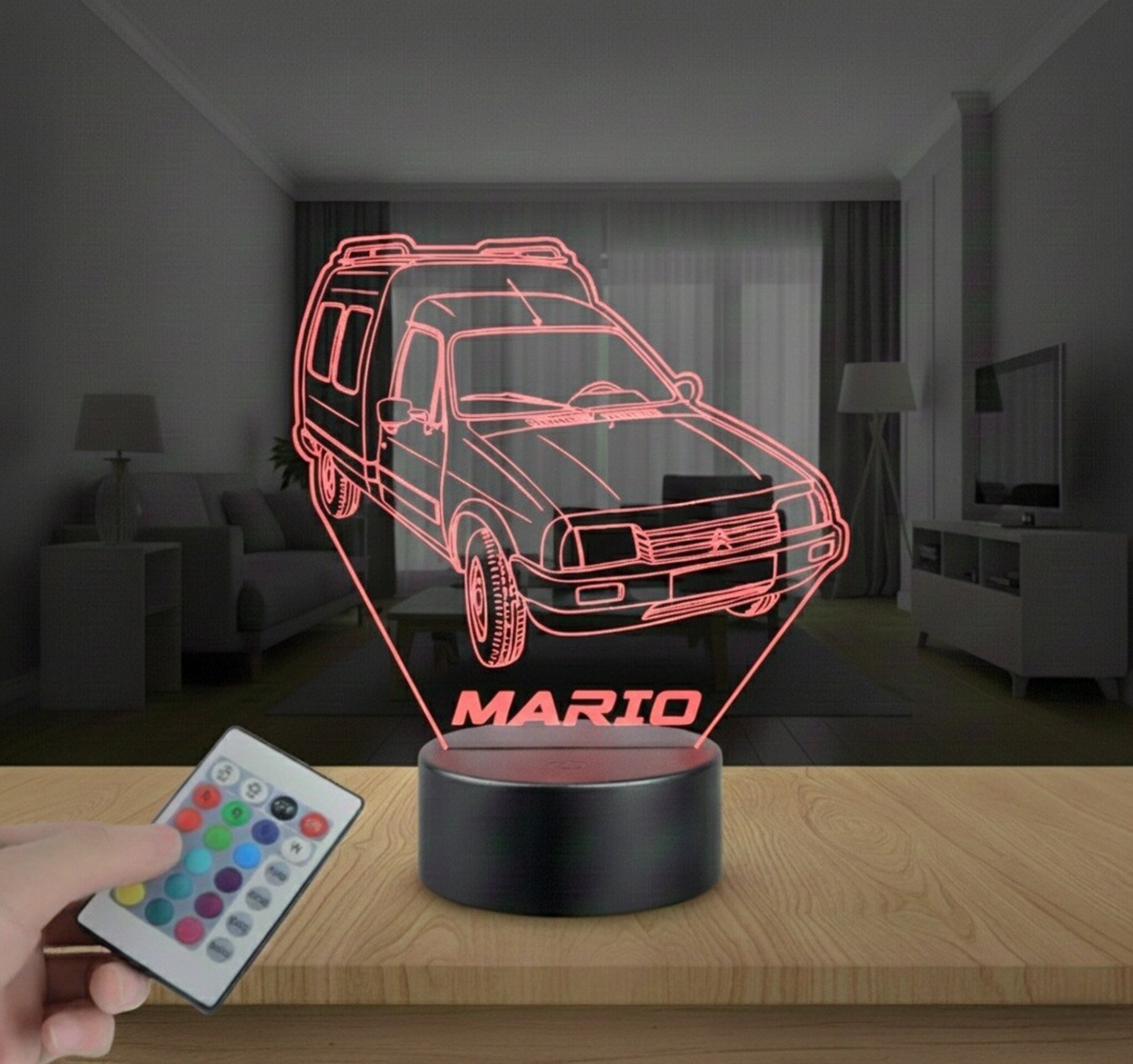 Lampara led 3D furgoneta Citroen C15. Personalizable - 6