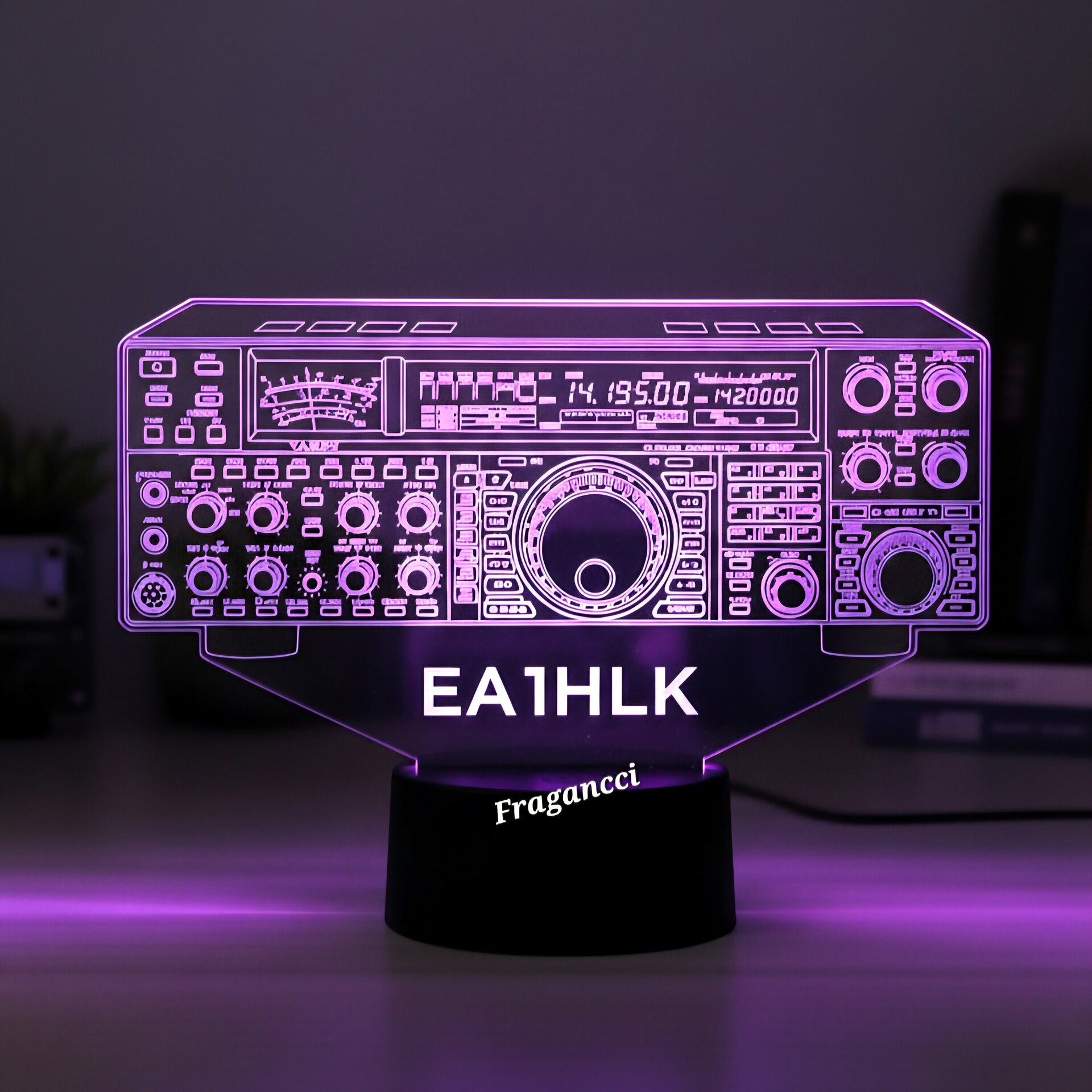 Lampara led Emisora radioaficionado YAESU FT 2000 personalizada + indicativo - 6