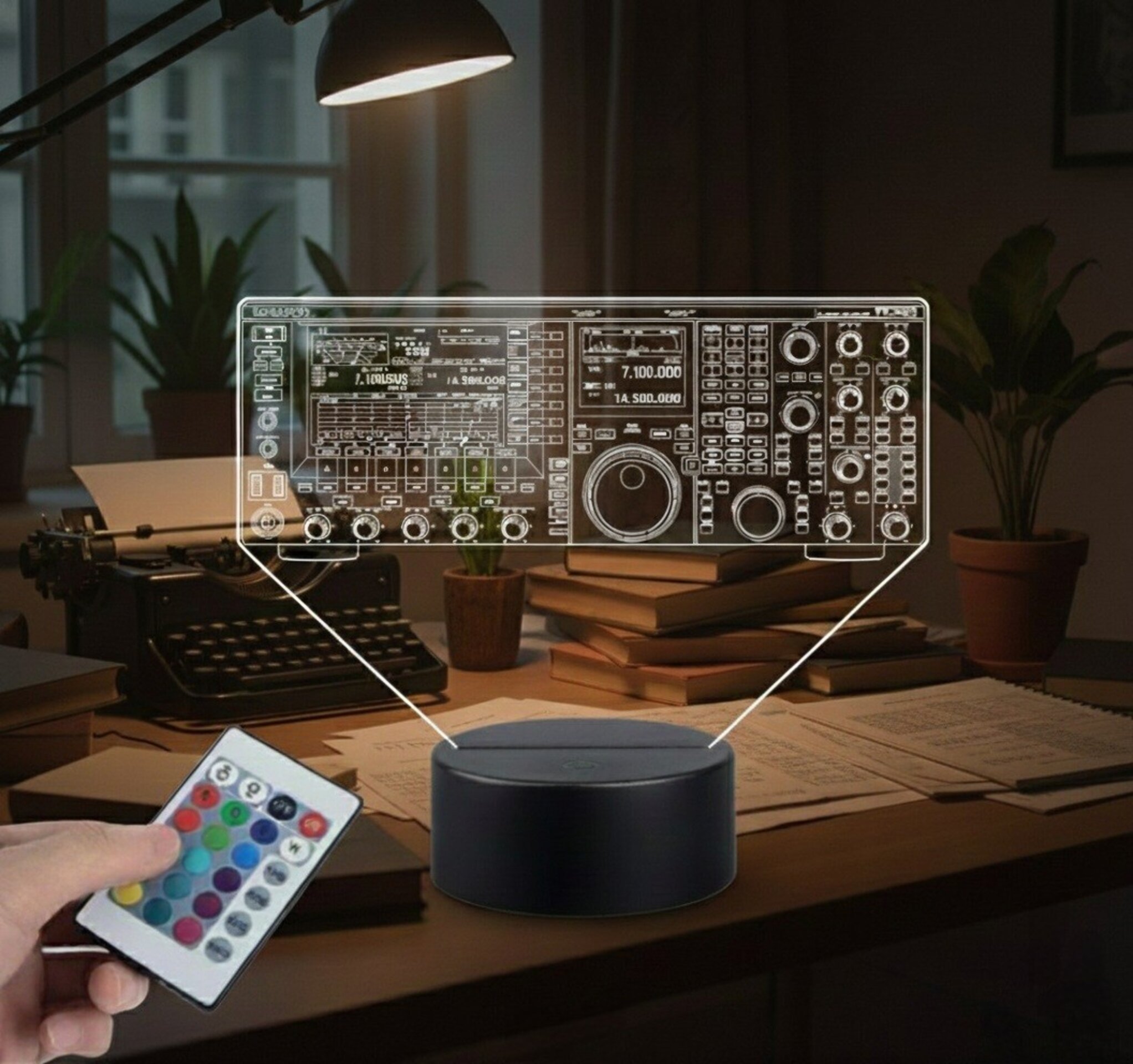 Lampara led Emisora radioaficionado KENWOOD TS-990S personalizada + indicativo - 6