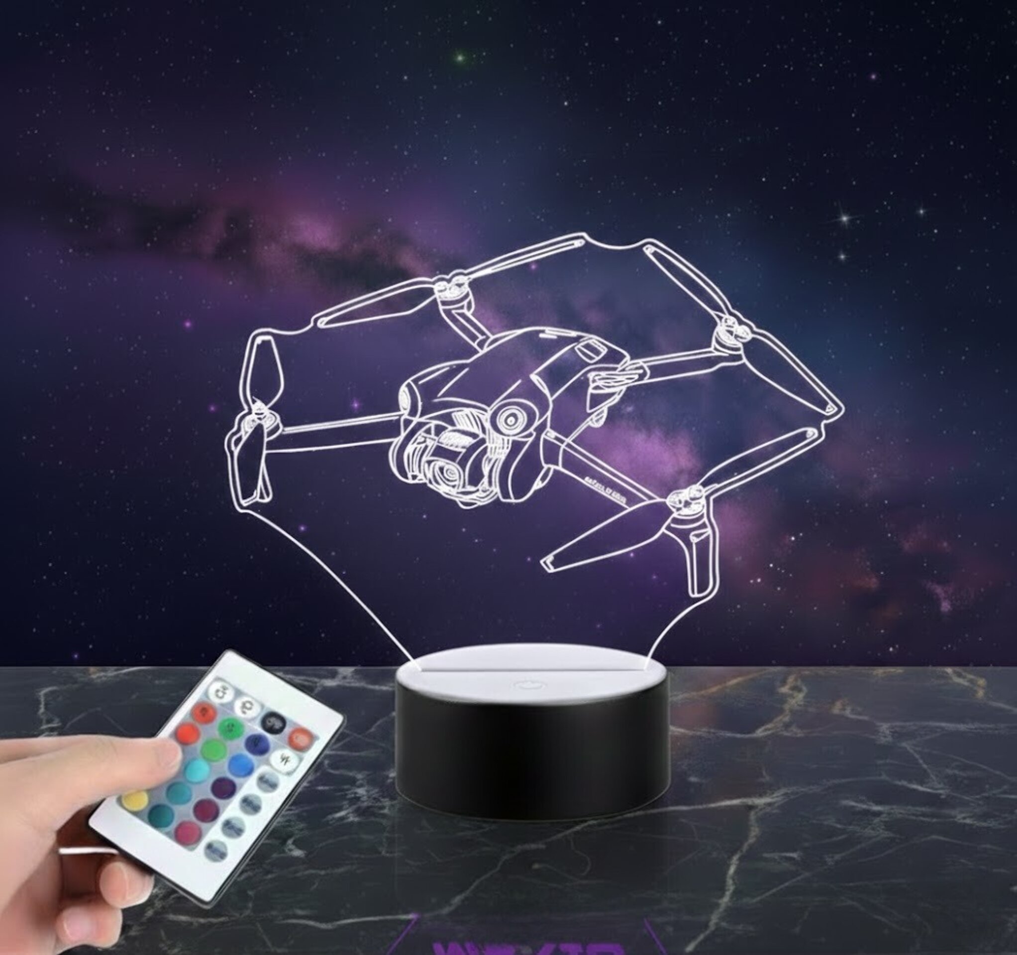 Lámpara LED 3D Dron DJI Mini 4 Pro Personalizable - 7