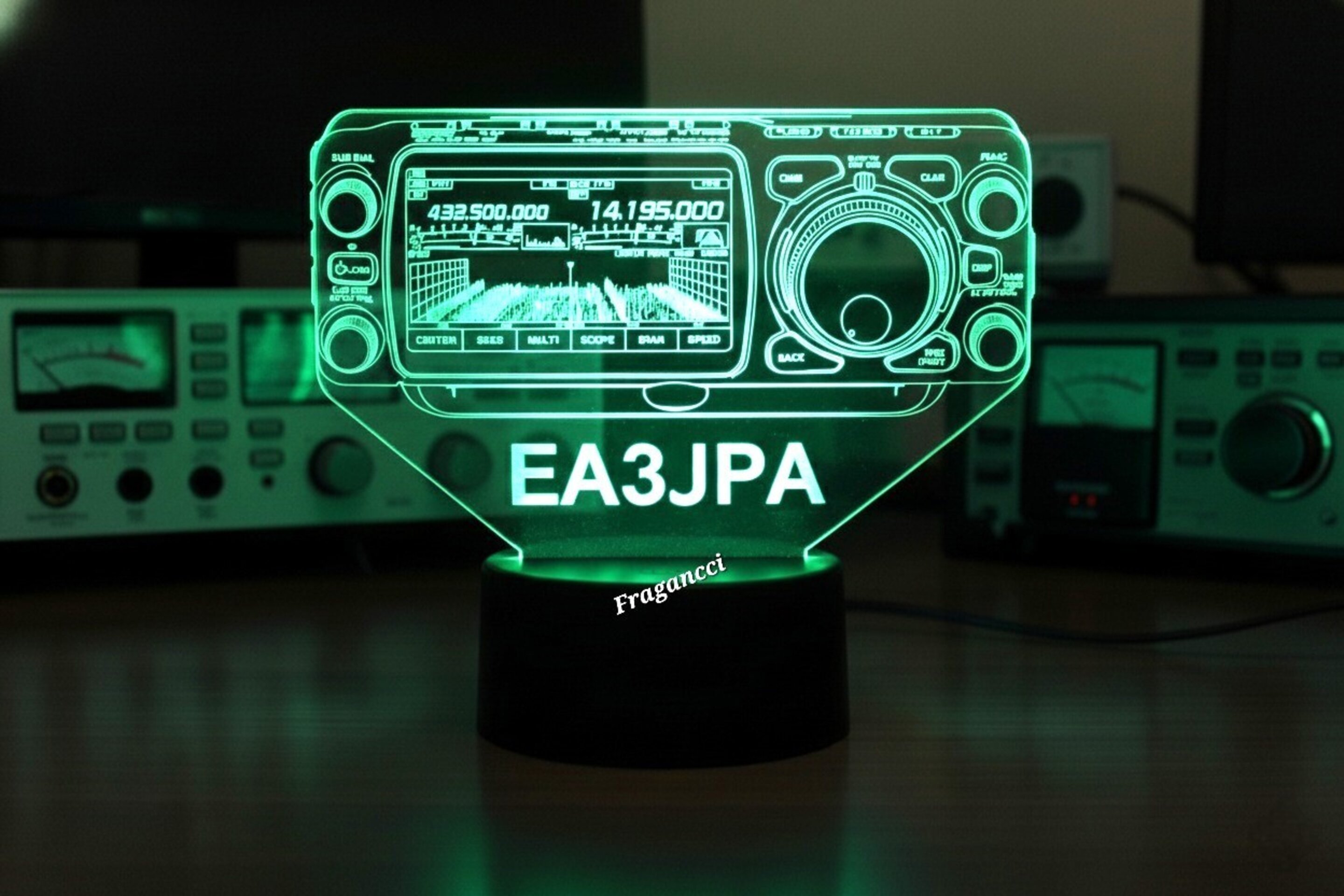 Lampara led Emisora radioaficionado YAESU FTx 1 personalizada + indicativo - 7