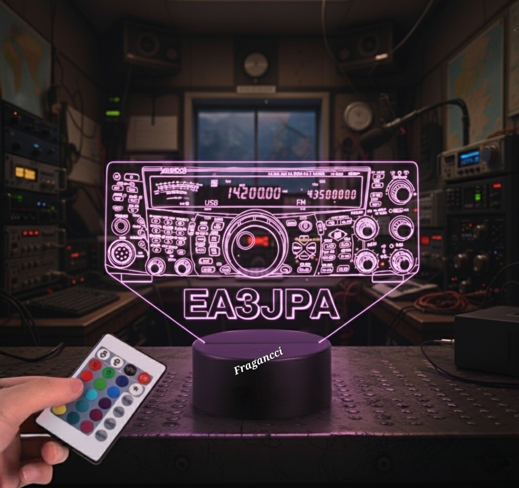 Lampara led Emisora radioaficionado KENWOOD TS-2000 personalizada + indicativo - 6