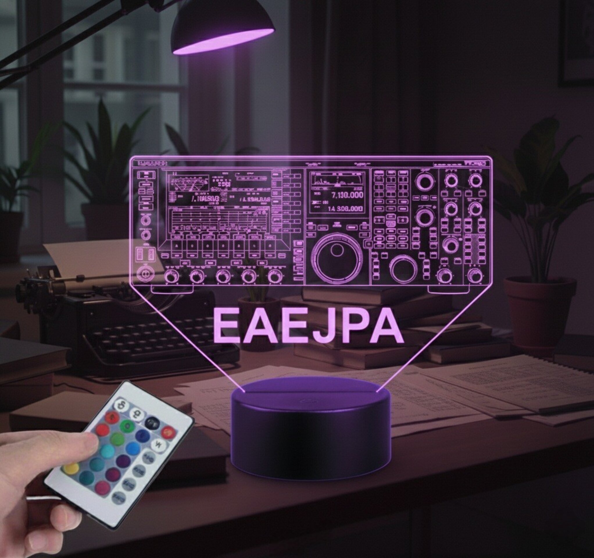 Lampara led Emisora radioaficionado KENWOOD TS-990S personalizada + indicativo - 2