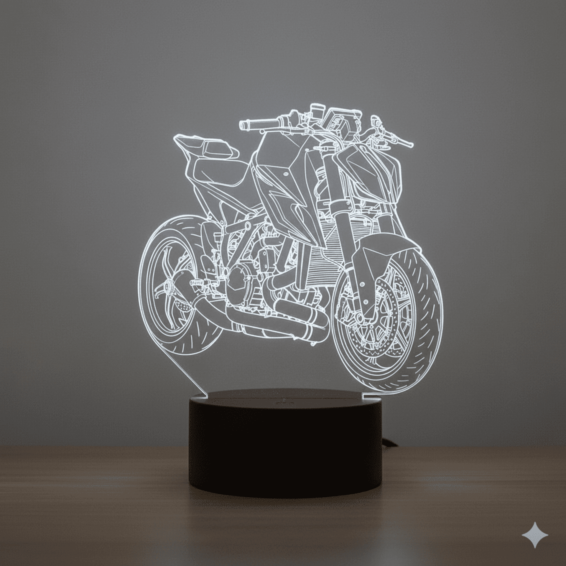 Lampara led 3d Moto Ktm Super Duke 1290. año 2025. personalizable, sobremesa - 5