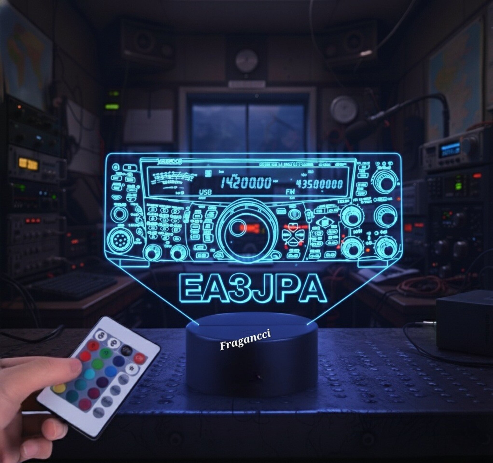 Lampara led Emisora radioaficionado KENWOOD TS-2000 personalizada + indicativo - 5