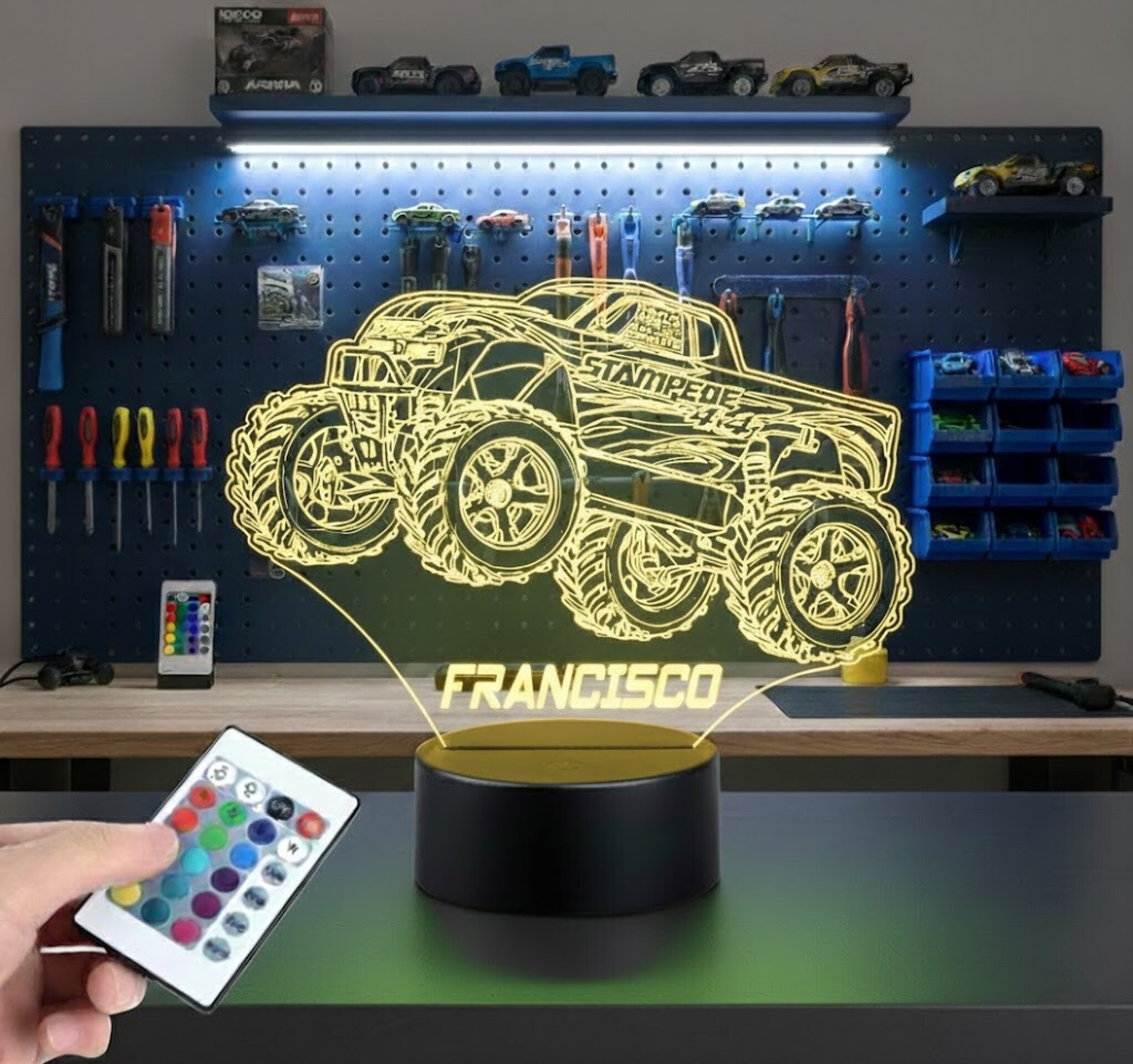 Lámpara LED 3D Traxxas Stampede 4x4 - Luz Buggy RC 1/10 Personalizable - 6