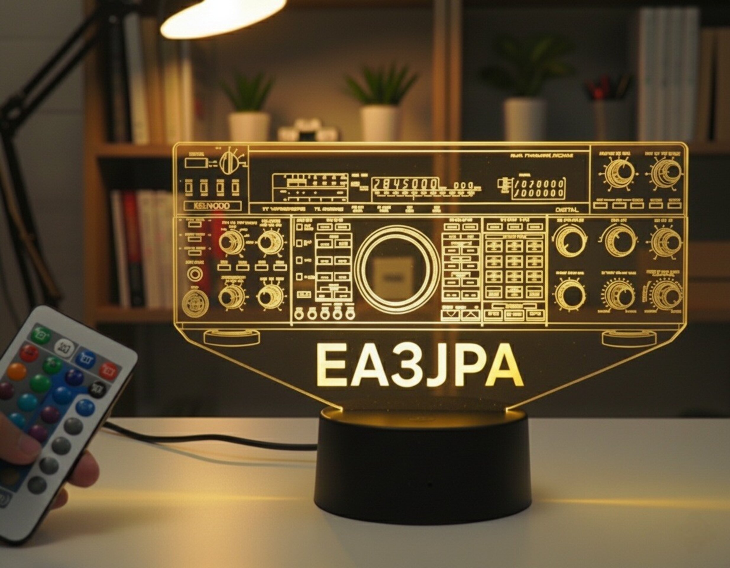 Lampara led Emisora radioaficionado KENWOOD TS-950SDX personalizada + indicativo - 3