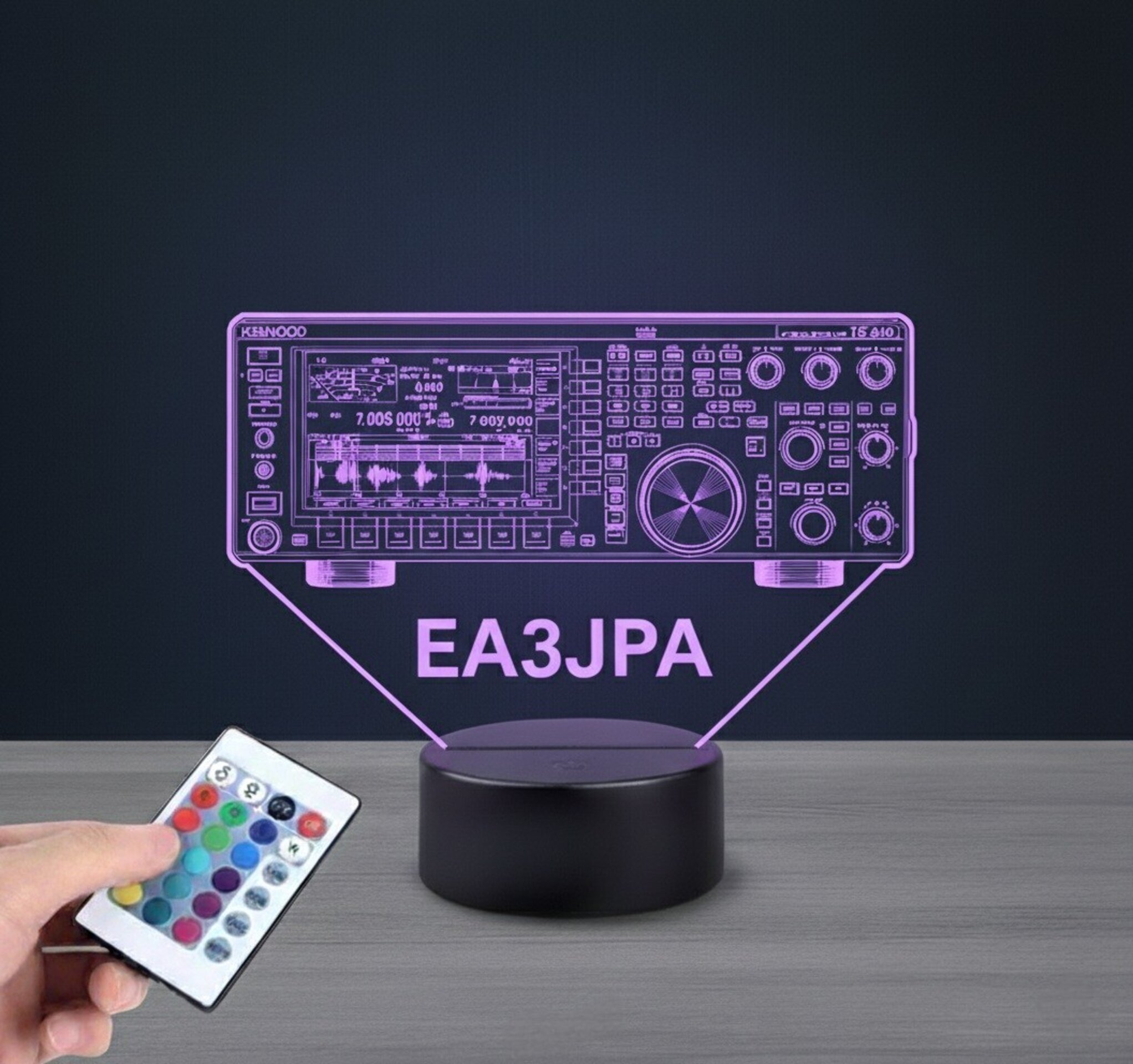 Lampara led Emisora radioaficionado KENWOOD TS-890 personalizada + indicativo - 4