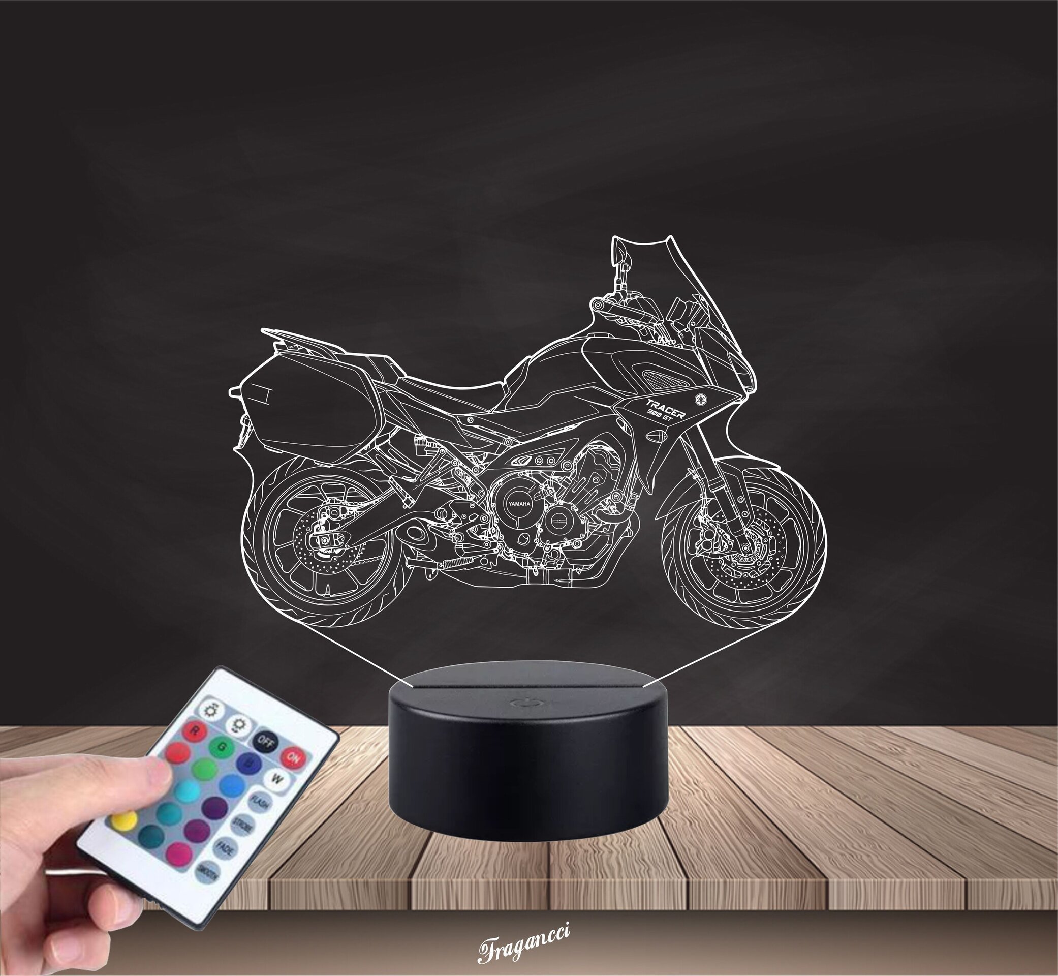 Lampara led 3d Moto Yamaha Tracer 900 GT año 2023 personalizable, sobremesa - 8
