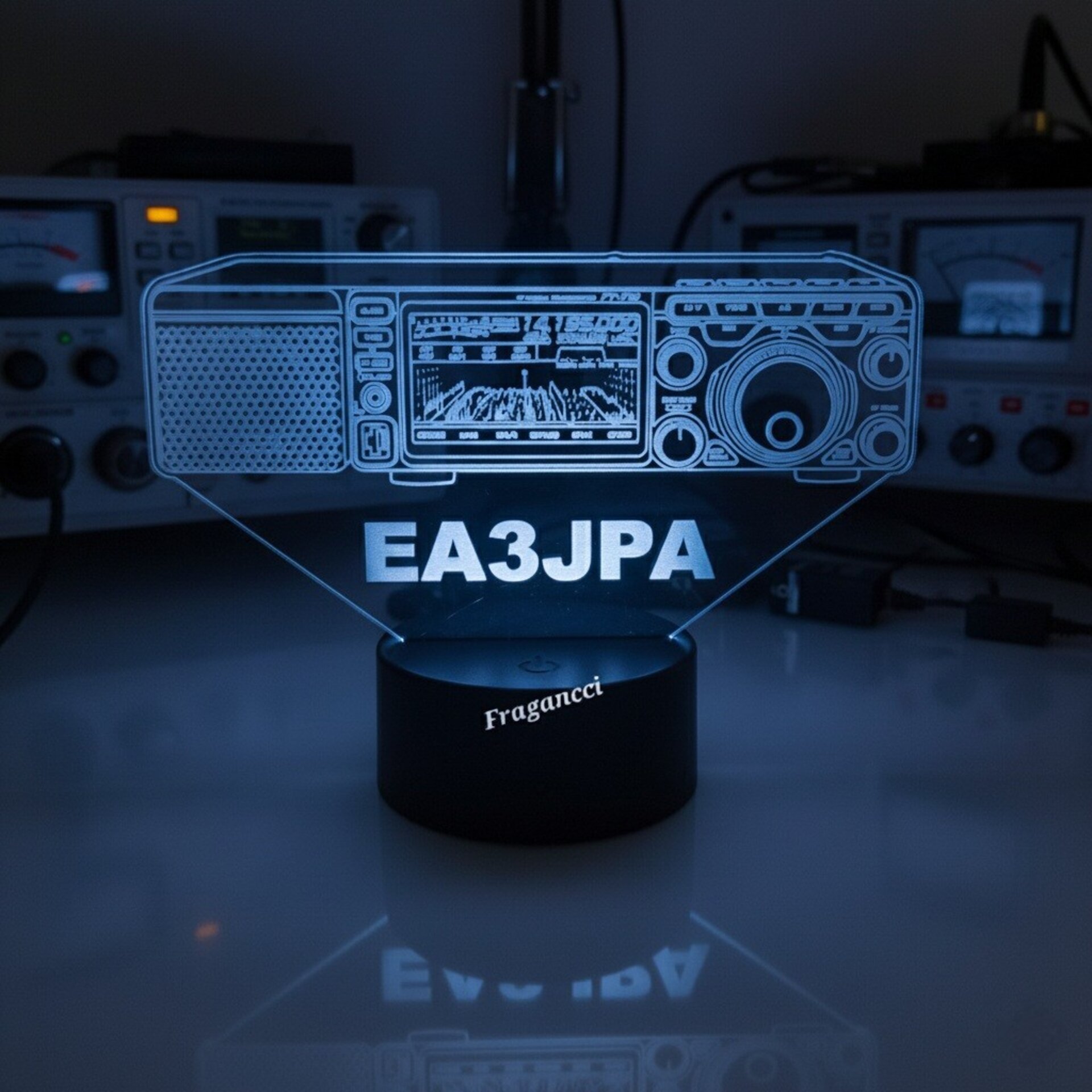 Lampara led Emisora radioaficionado YAESU FT 710 personalizada + indicativo - 7