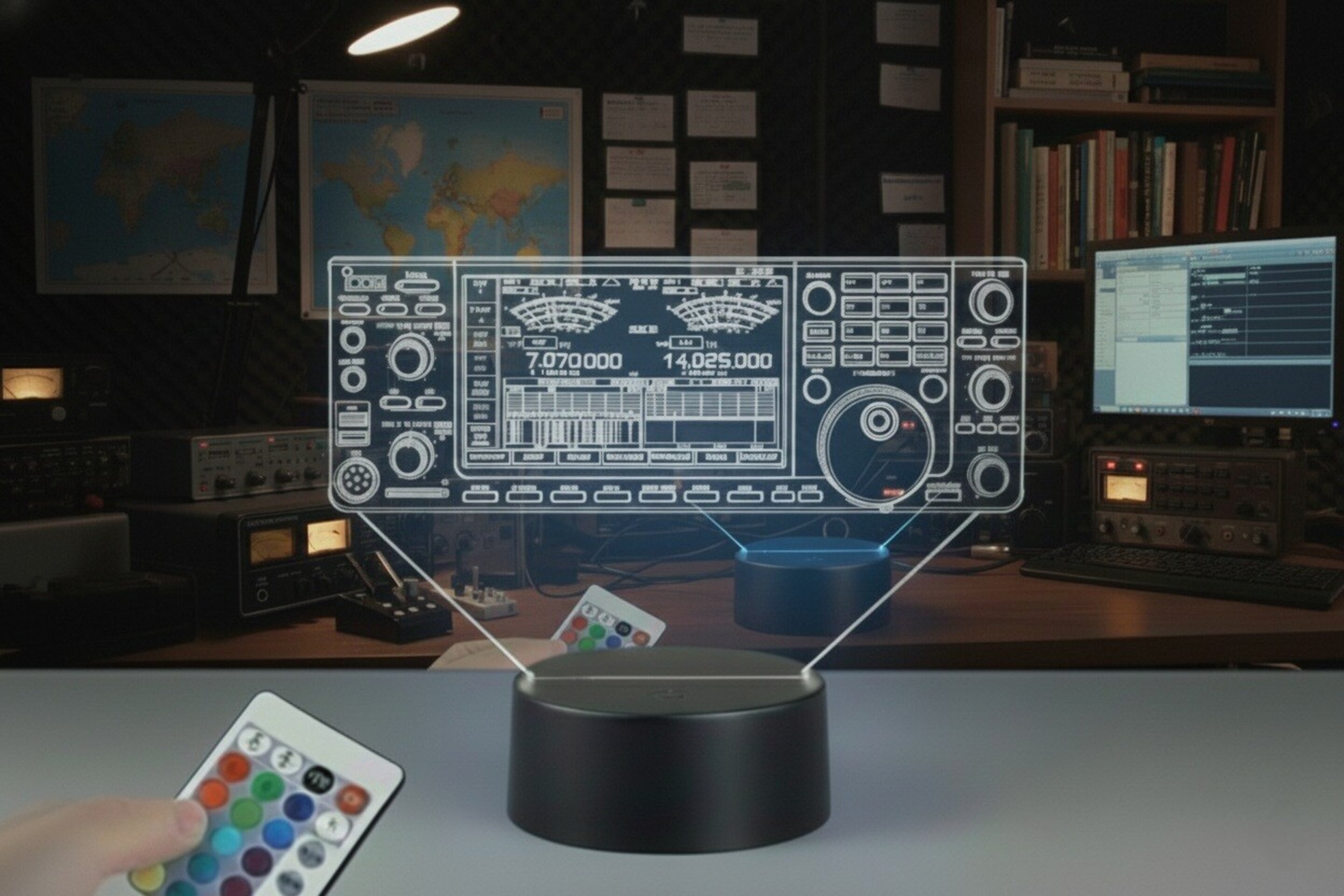 Lampara led Emisora radioaficionado ICOM IC 7610 personalizada con indicativo - 7