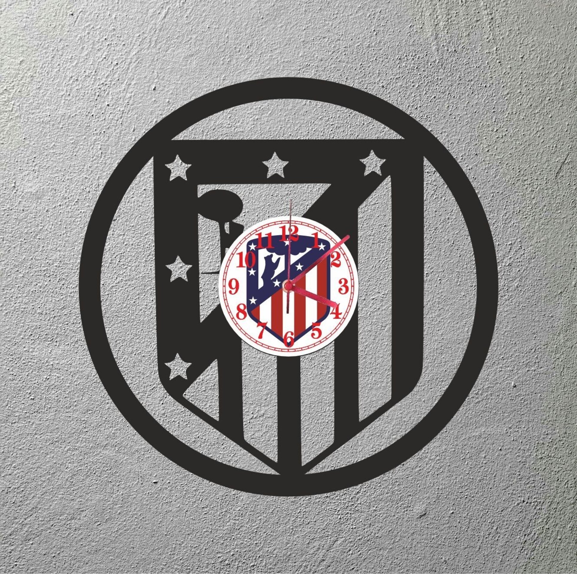 Reloj de metraquilato de fabricación artesanal. Equipo futbol At. de Madrid - 1